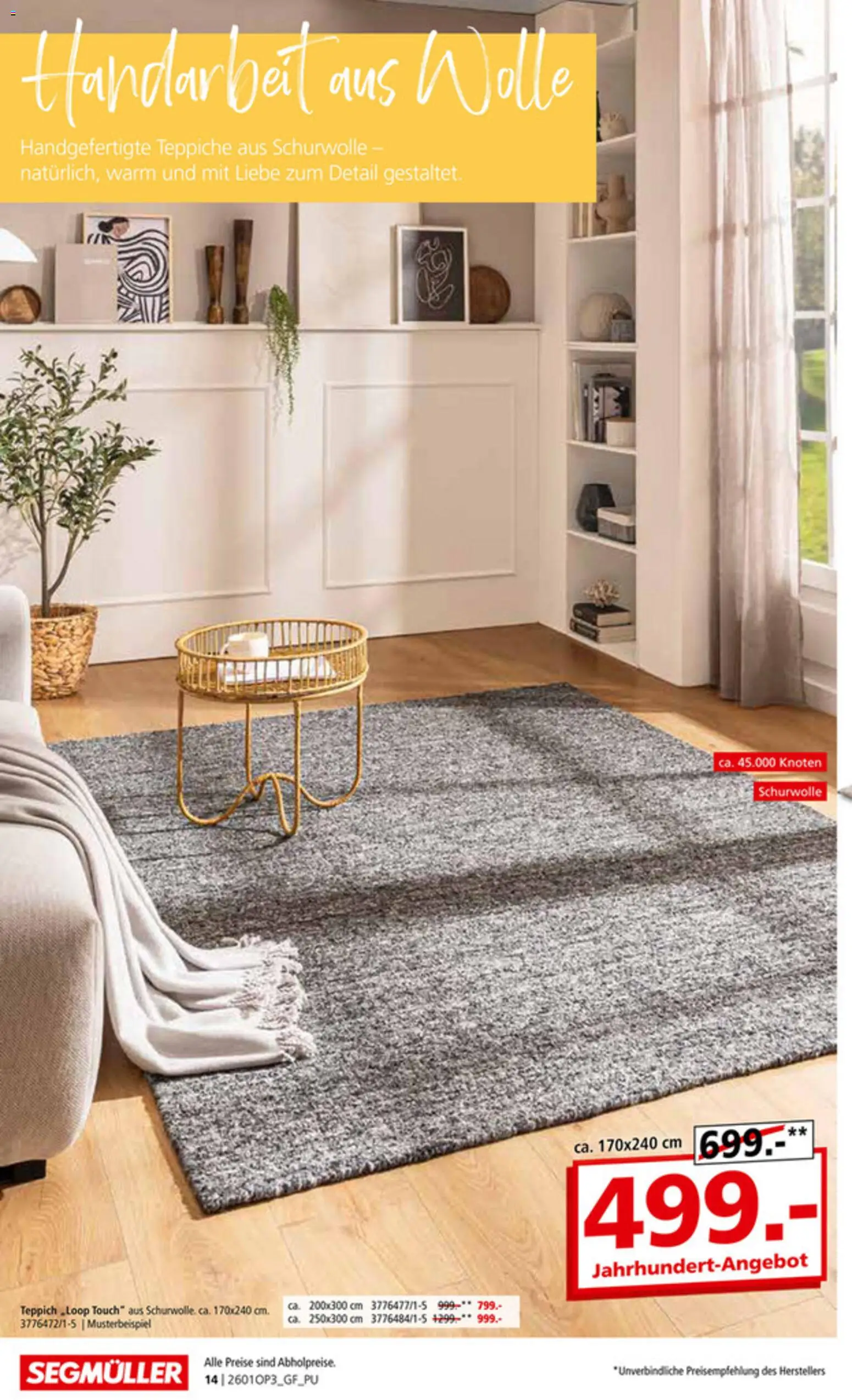 Segmüller Teppich Spezial  – gültig ab 29.12.2025 | Seite: 14 | Produkte: Teppich