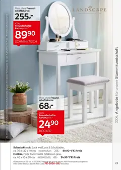 XXXL Lutz  Freundschaftskartenjournal ab 01.02.2026 gültig | Seite: 23 | Produkte: Hocker, Schminktisch