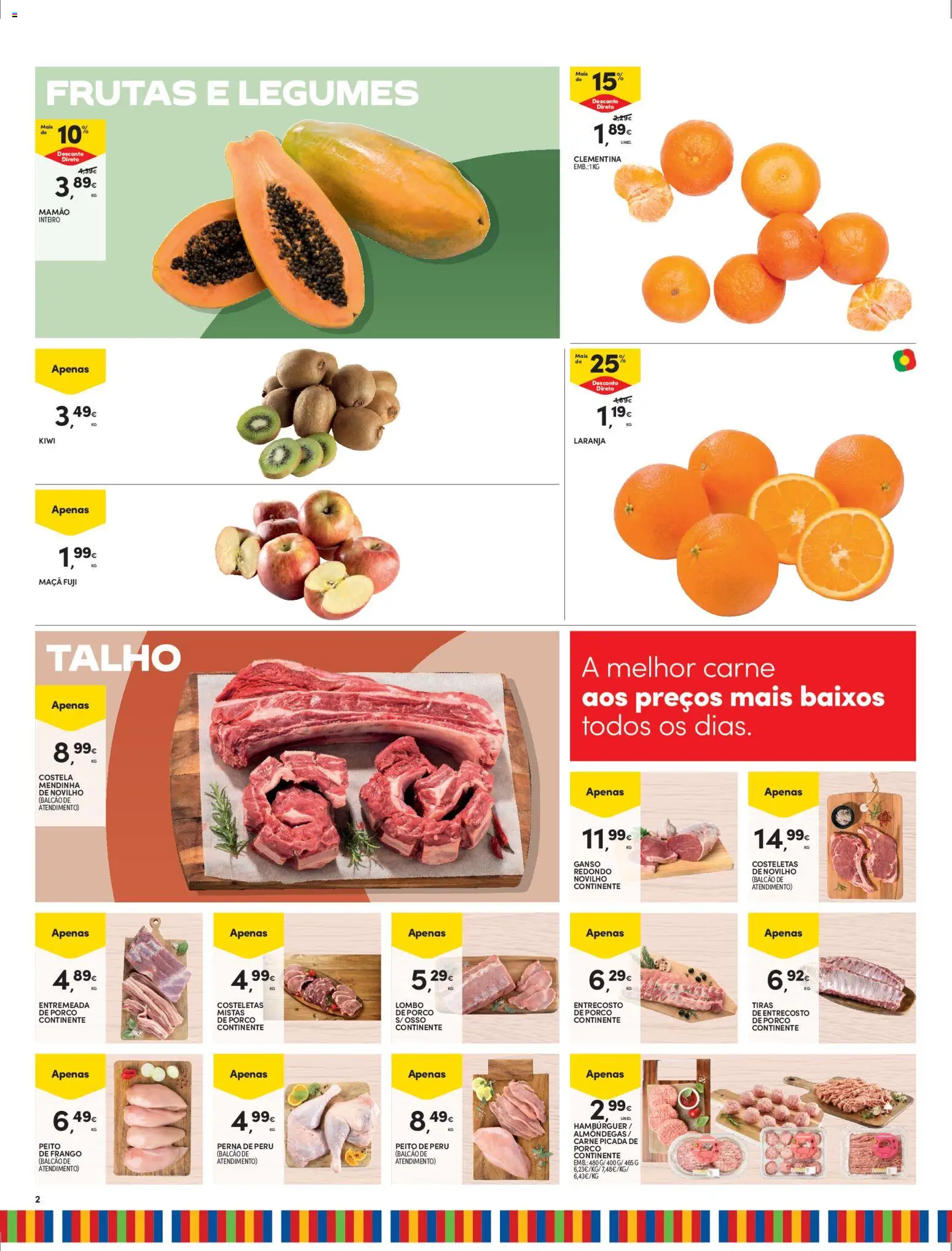 Continente - Madeira │ válido de 20.01.2026 | Página: 2 | Produtos: Peito de frango, Peru, Carne picada, Lombo