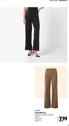 Pré-visualização Calças Wide Leg, 97% Poliéster (reciclado), 3% elastano (LYCRA®), Tam. 34 ao 44, A partir de 2/3 válido de 01.12.2025 | Página: 27 | Produtos: Calças