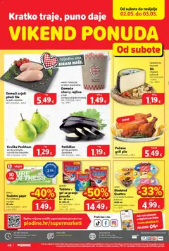 Plodine Katalog - Pregled kataloga iz trgovine Plodine, vrijedi od 29.04.2026 | Stranica: 46 | Proizvodi: Pileći file, Ledo, Kruška, Rajčica