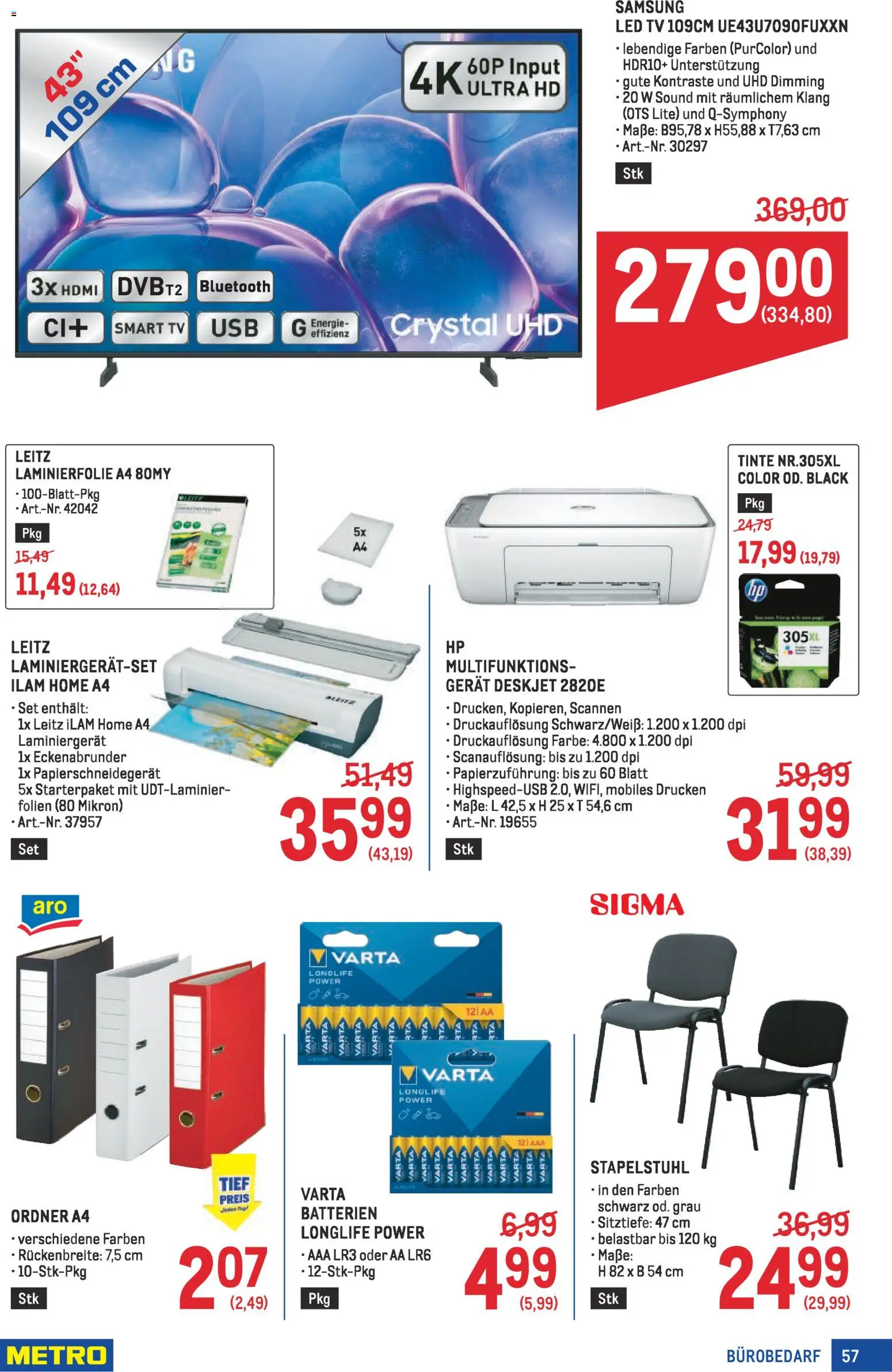 Metro Profi gültig ab 08.01.2026 | Seite: 57 | Produkte: TV, Samsung