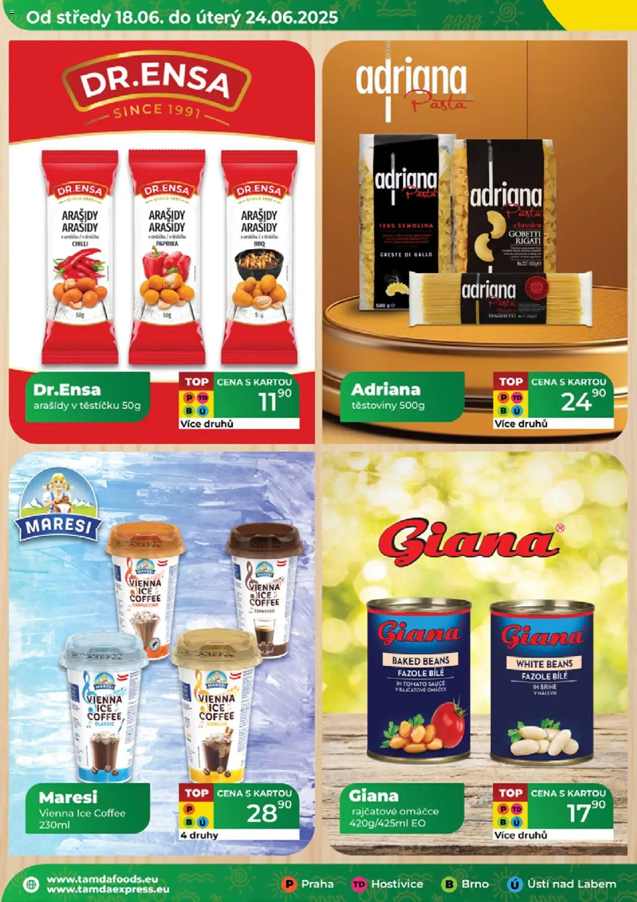 Tamda Foods leták od 18.06.2025 | Strana: 12 | Produkty: Iced coffee, Těstoviny, Fazole, Cappuccino