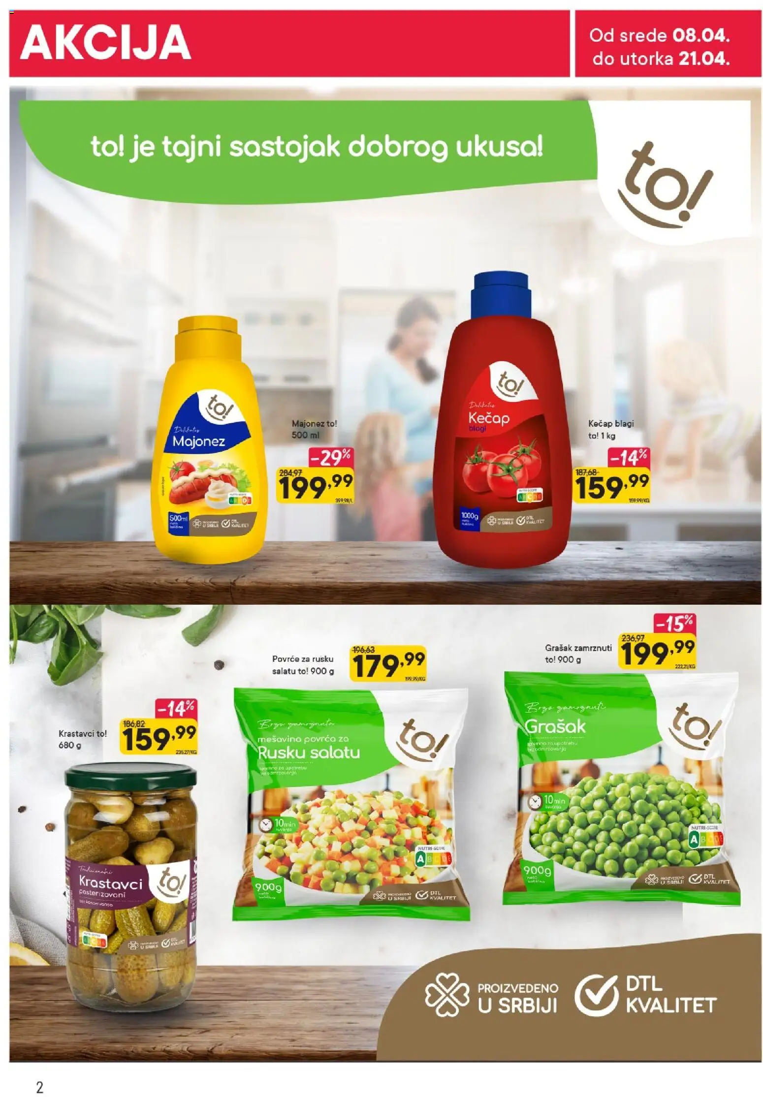 PerSu katalog - važi od 08.04.2026 | Strana: 2 | Proizvode: Majonez, Kečap, Krastavci, Grašak