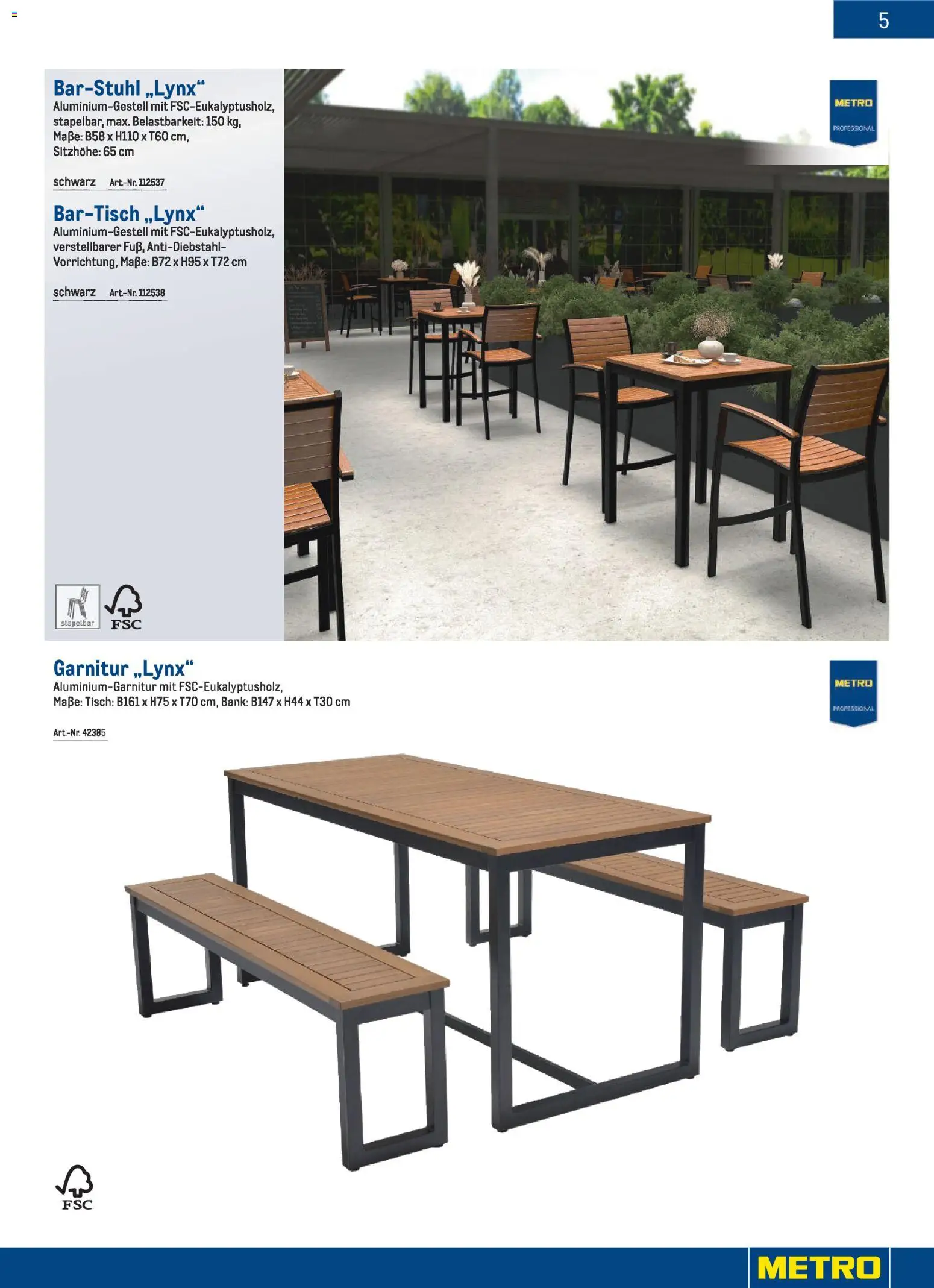 Metro Gast & Garten 2026 gültig ab 01.01.2026 | Seite: 5 | Produkte: Tisch