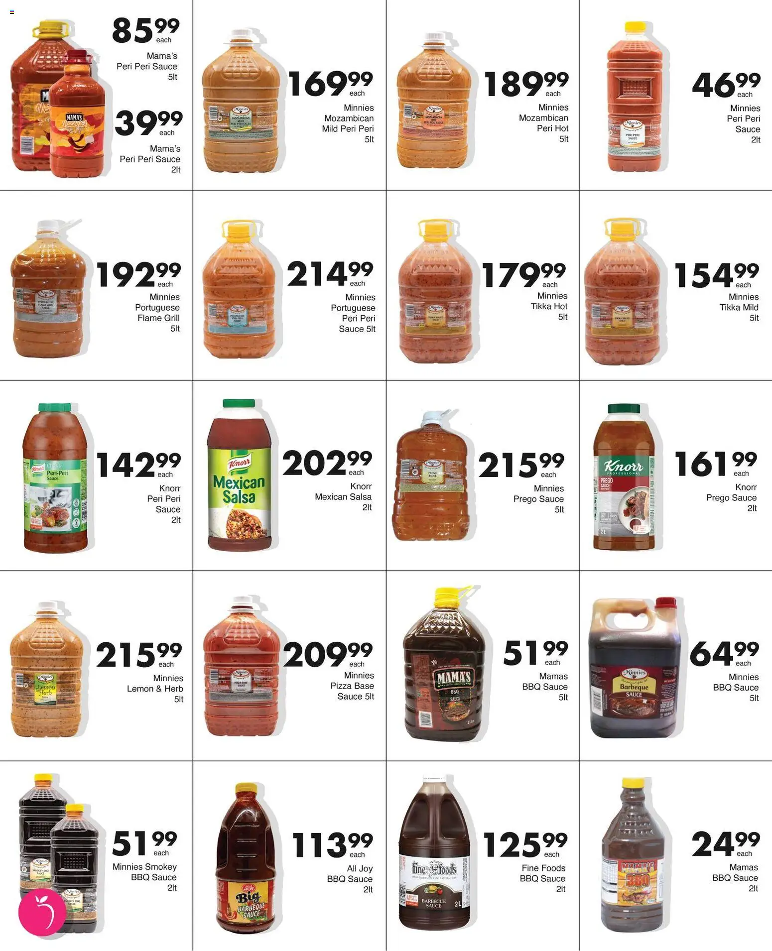 New Save catalogue – valid from 13.04.2026 | Page: 8 | Products: Grill, Pizza, Sauce, Peach