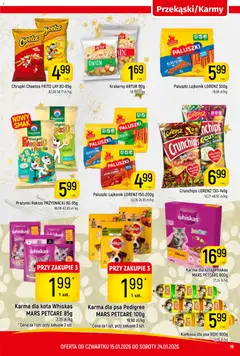 Pogląd oferty "Piotruś Pan Gazetka" - ważna od 15.01.2026 | Strona: 19 | Produkty: Pedigree, Krakersy, Karma dla kota, Karma dla psa