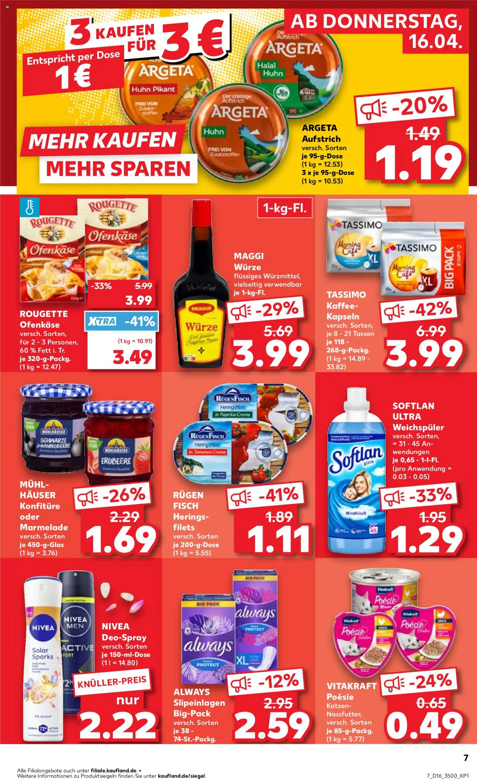 Kaufland Prospekt Jena	 – gültig ab 16.04.2026 | Seite: 7 | Produkte: Kaffee, Creme, Fisch, Weichspüler