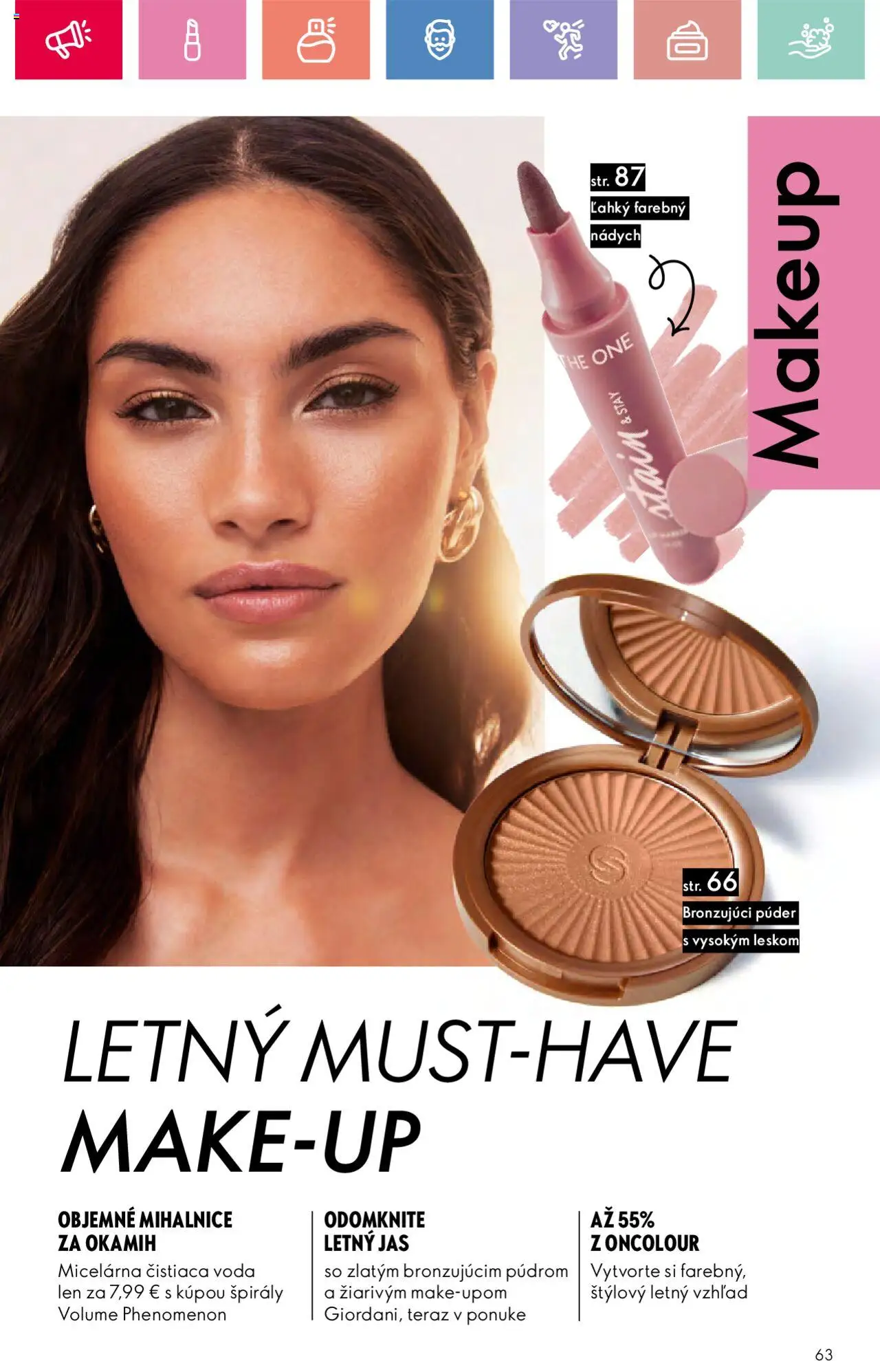 Katalóg Oriflame 9 2025 │ platný od 15.06.2025 | Strana: 63 | Produkty: Púder, Bronzer, Voda