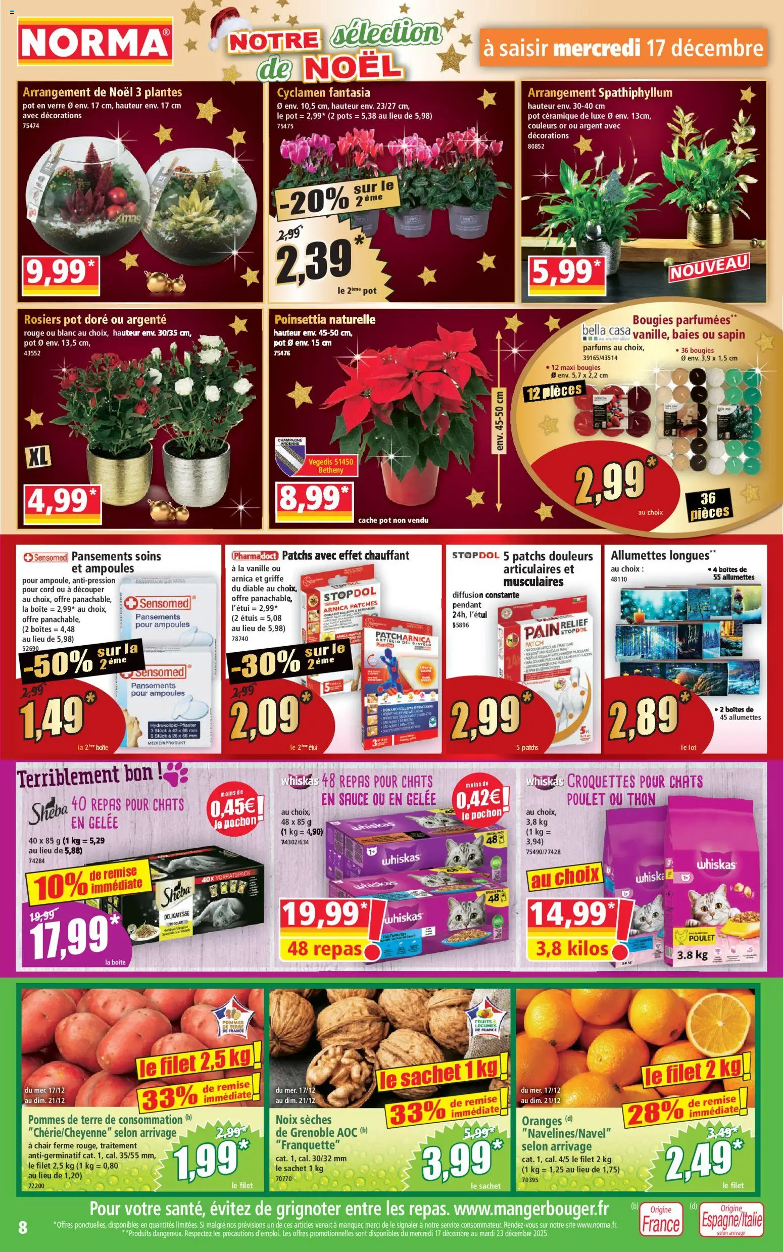 {H1} | Page: 8 | Produits: Plantes, Thon, Pain, Pommes