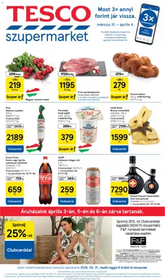 Tesco Szupermarket akciós újság  - amely érvényes a következő dátumtól: 31.03.2026