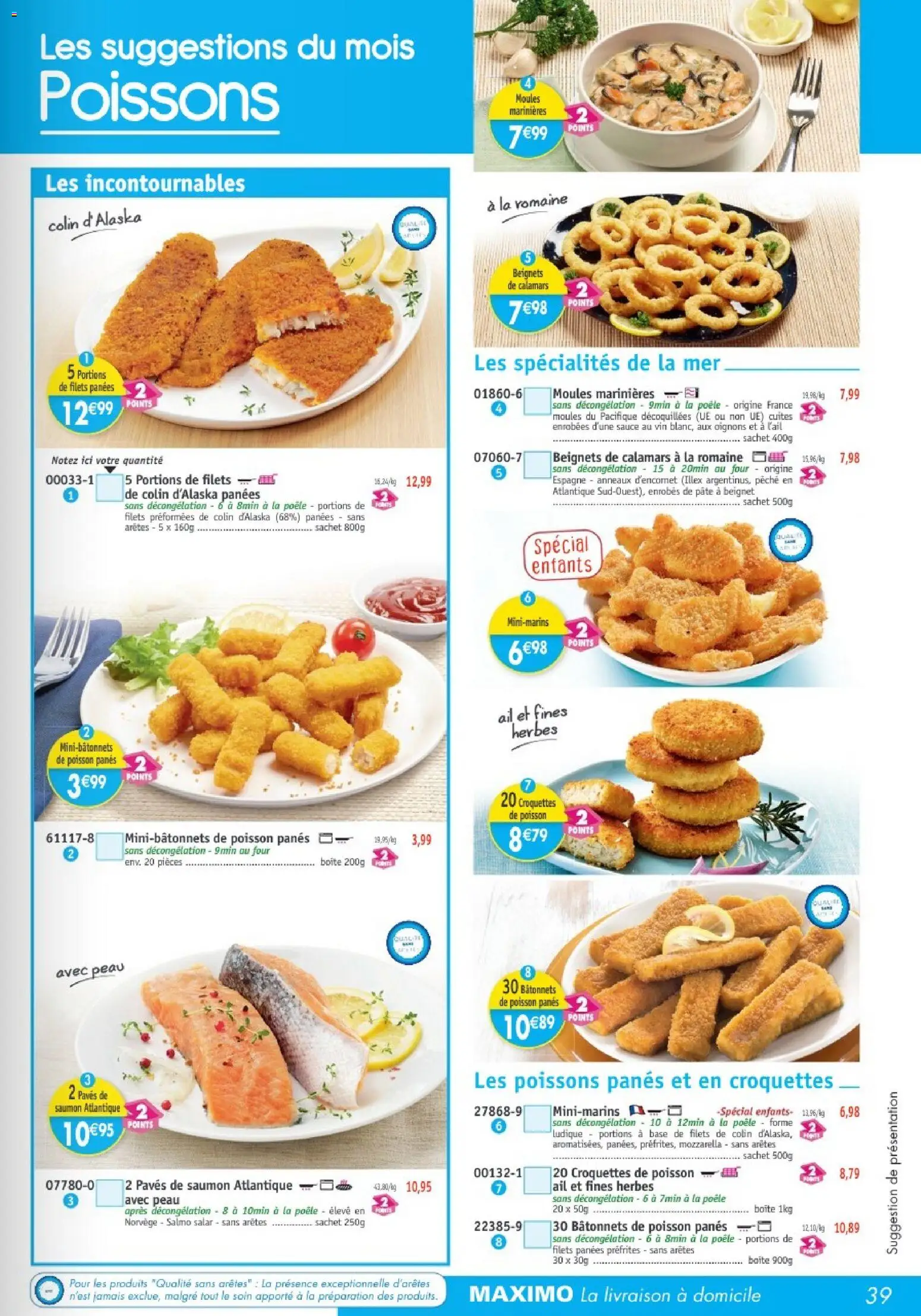 {H1} | Page: 39 | Produits: Pêche, Base, Poêle, Mozzarella