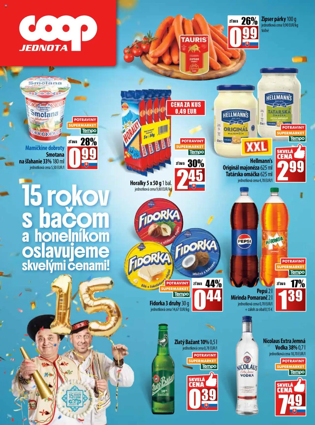 Nové COOP Jednota akcie – leták je platný od 18.09.2025 | Strana: 28 | Produkty: Smotana, Tatárska omáčka, Omáčka, Horálky