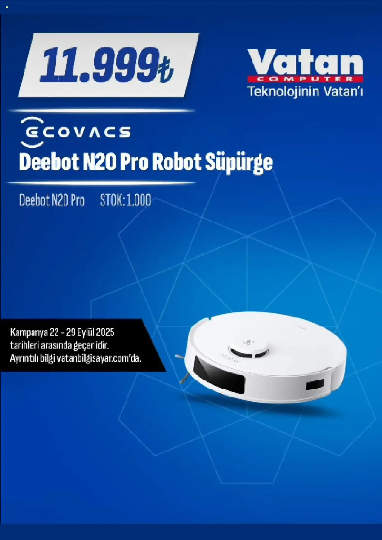 Vatan Bilgisayar İndirim - 22.09.2025 tarihinden itibaren geçerlidir | Sayfa: 6 | Ürünler: Robot, Robot süpürge