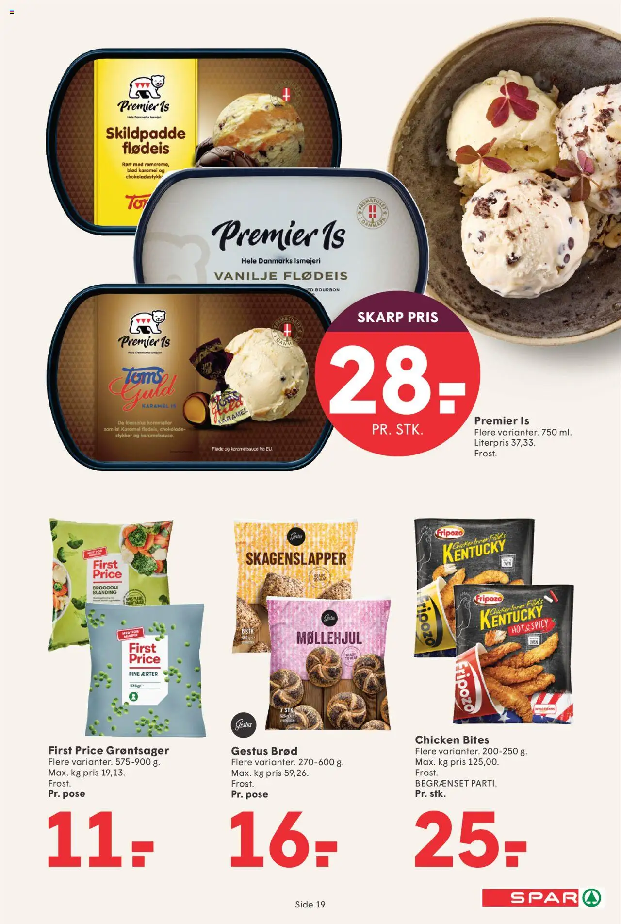 Spar tilbudsavis – gyldig fra 19.09.2025 | Side: 19 | Produkter: Brød, Fløde, Vanilje, Søm