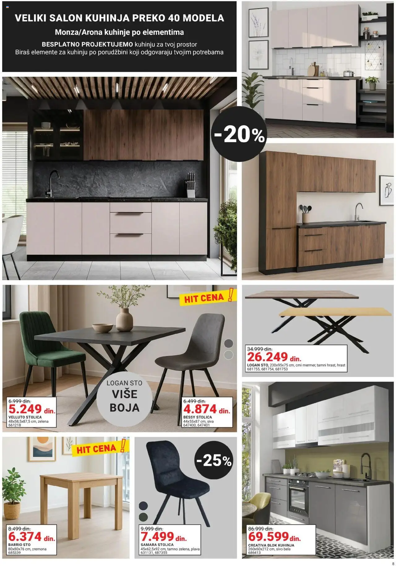 Emmezeta katalog - važi od 01.08.2025 | Strana: 8 | Proizvode: Sto, Stolica, Kuhinja