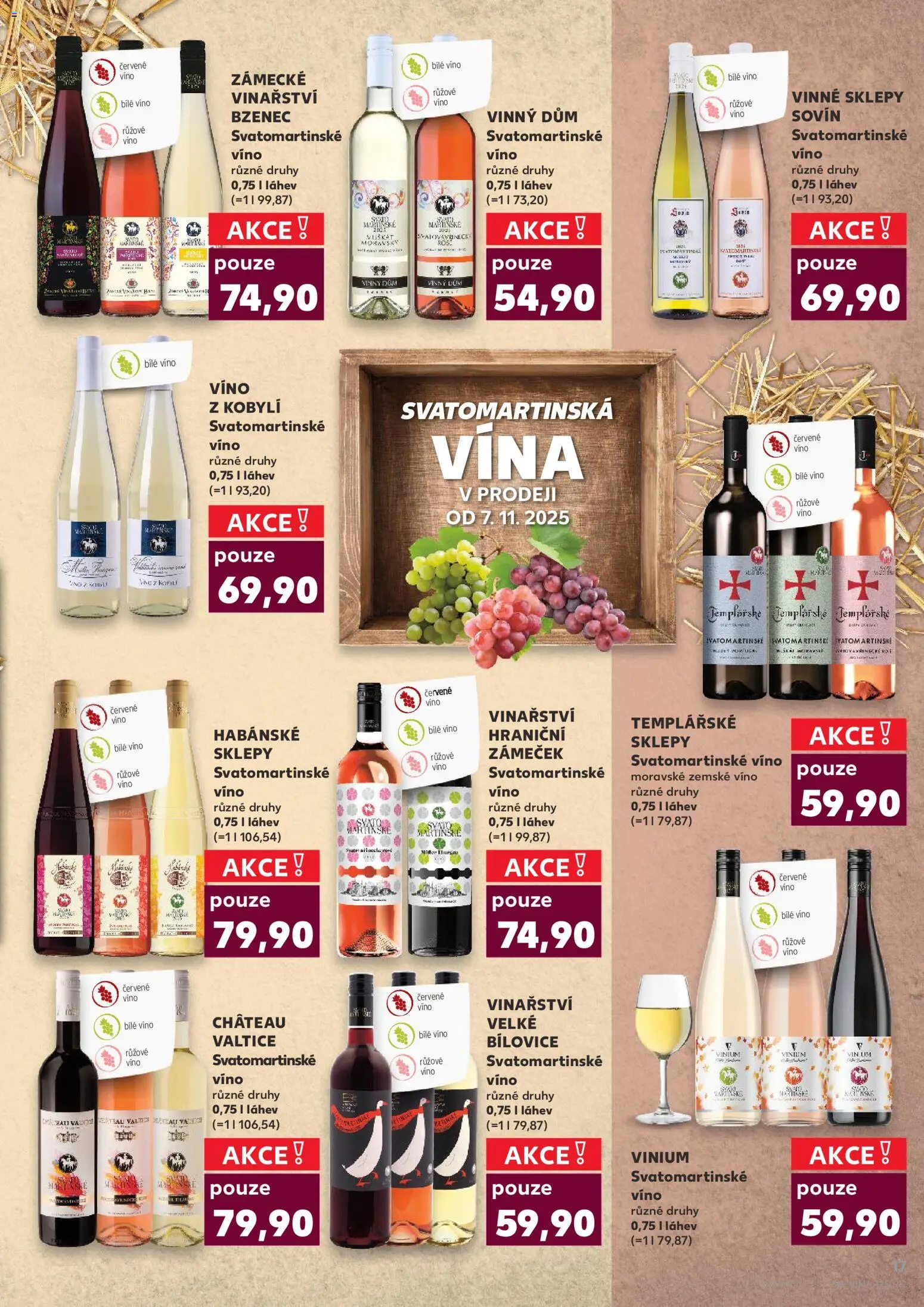 Kaufland leták - Ostrava od 05.11.2025 | Strana: 17 | Produkty: Bílé víno, Habánské sklepy, Svatomartinské víno, Láhev
