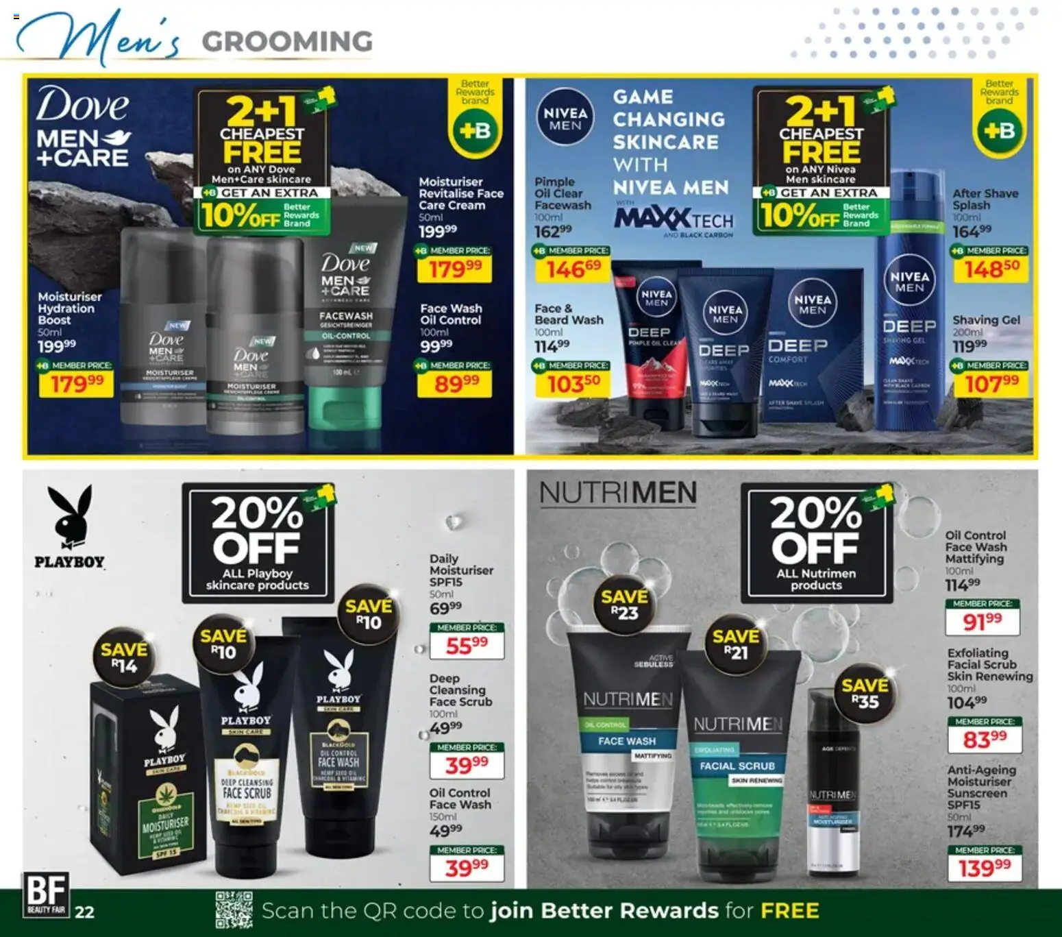 New Dis-Chem catalogue – valid from 19.02.2026 | Page: 22 | Products: Facewash, Oil, Cream, Facial scrub