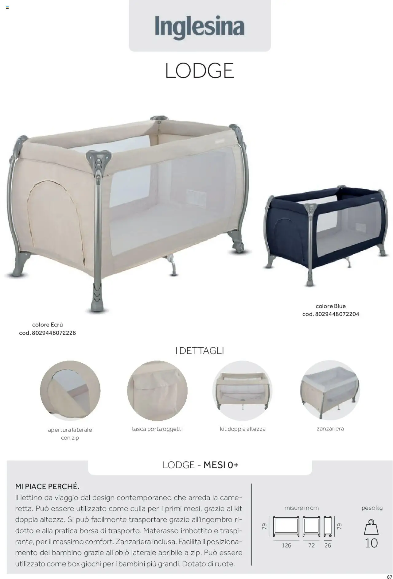 Volantino Prenatal del 01.01.2025 | Pagina: 60 | Prodotti: Lettino, Culla, Borsa, Materasso