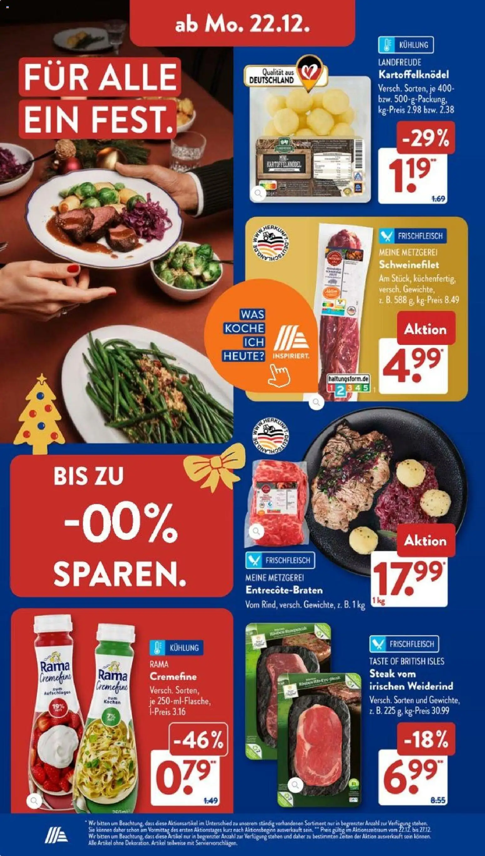 Aldi Süd Prospekt 	 – gültig ab 22.12.2025 | Seite: 6 | Produkte: Rama, Schweinefilet, Steak