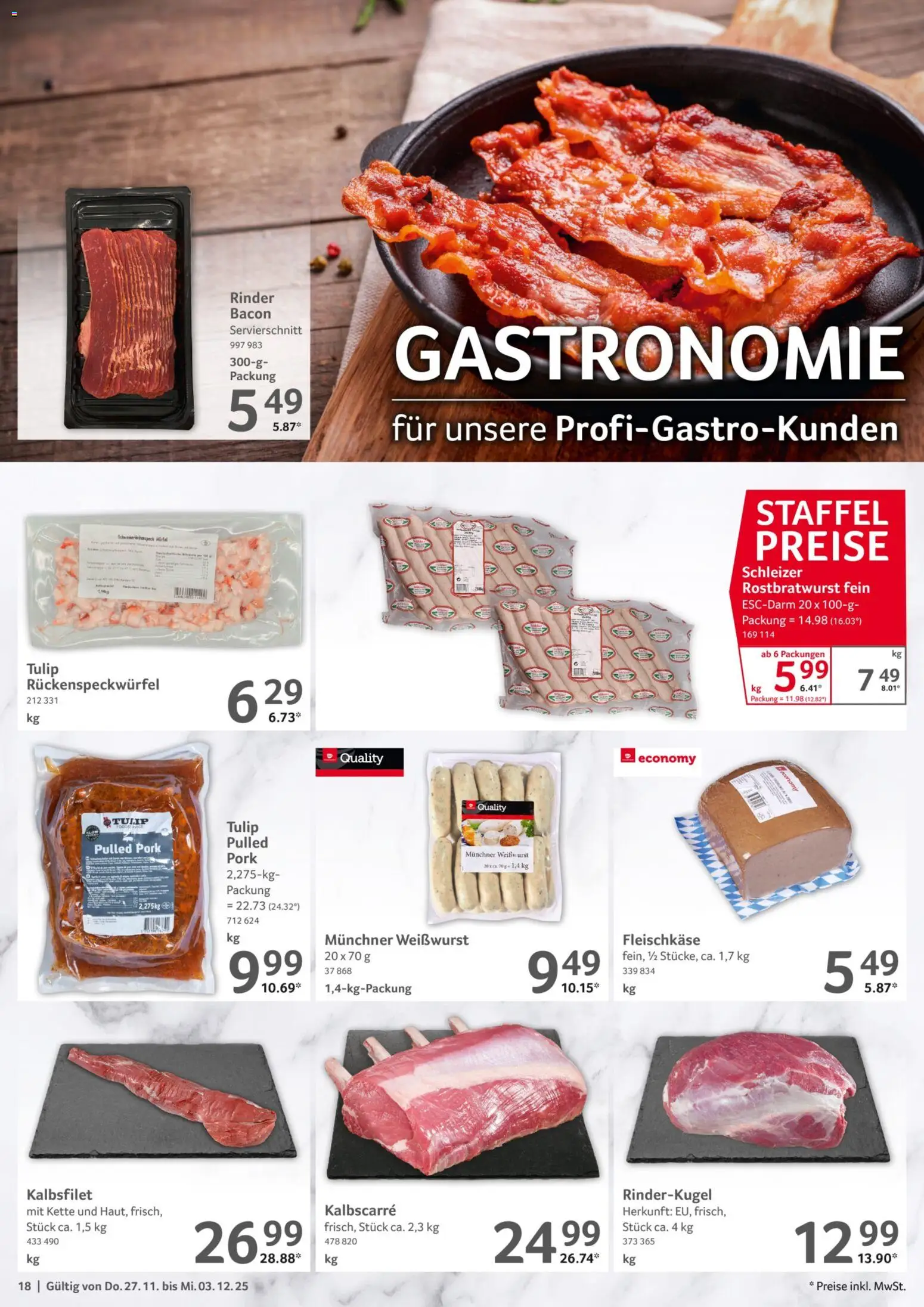 Selgros Prospekt 	 – gültig ab 27.11.2025 | Seite: 18 | Produkte: Weißwurst