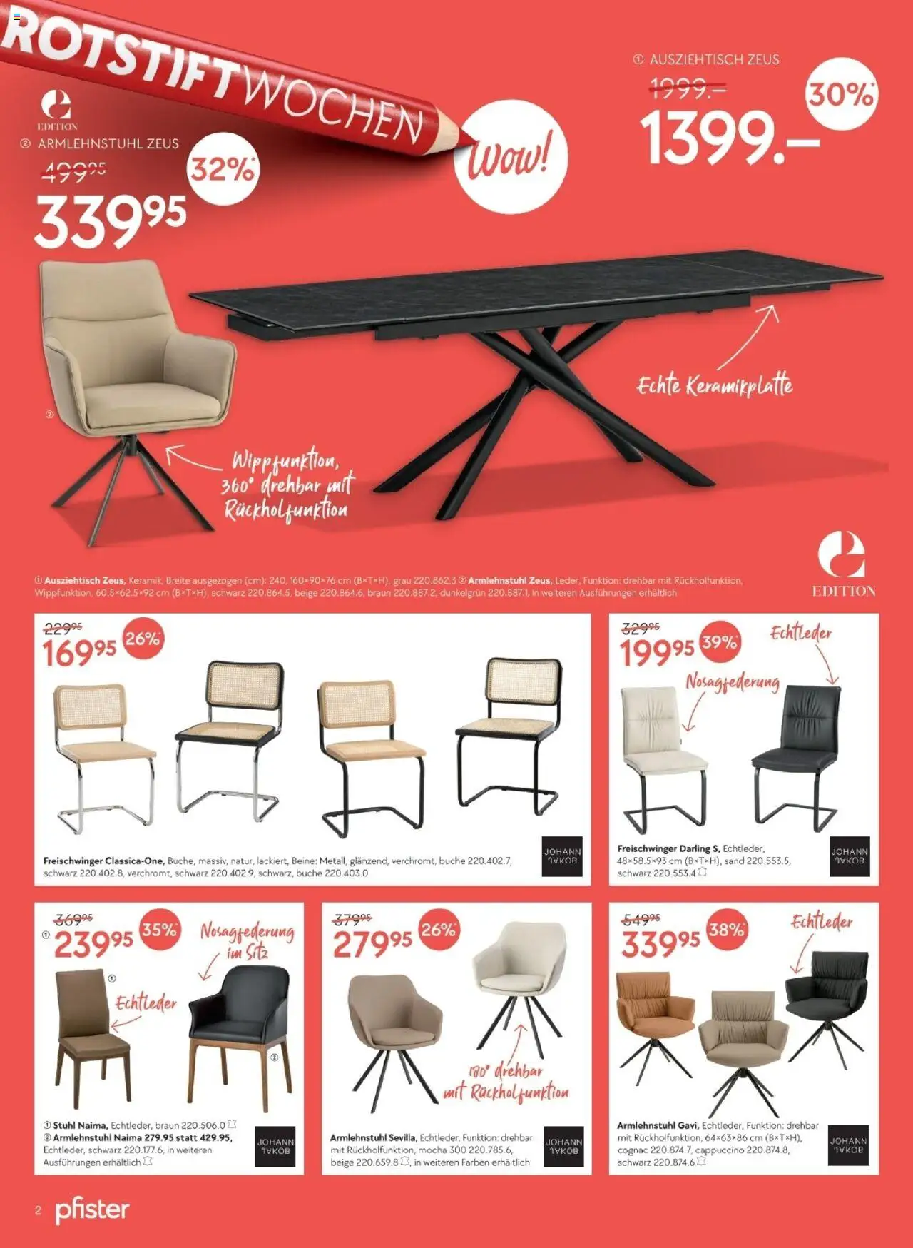 Pfister - Prospekt Rotstift 3 DE ab 29.07.2025 | Seite: 2 | Produkte: Stuhl