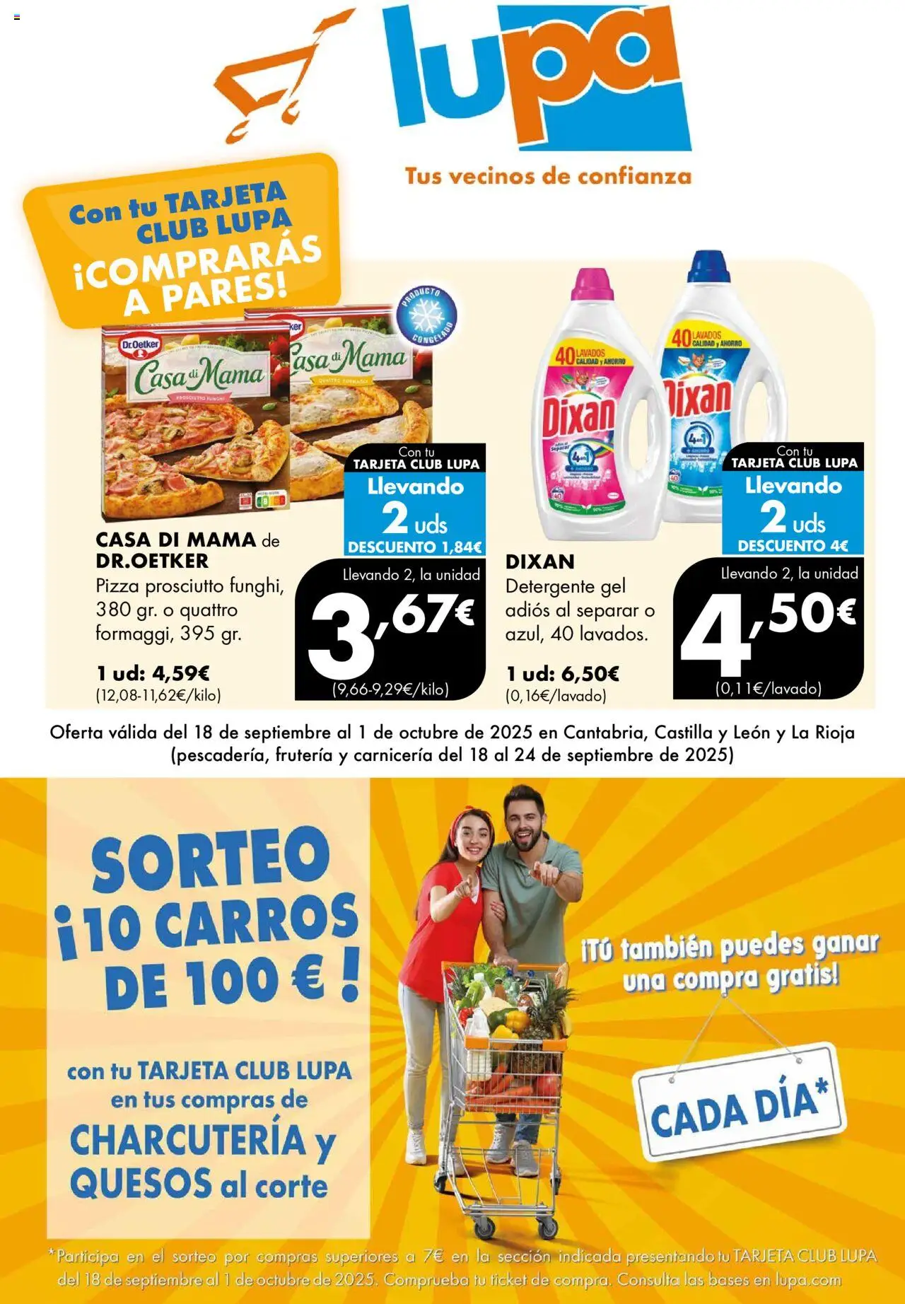 Lupa Supermercados folleto │ válido desde el 18.09.2025 | Página: 1 | Productos: Detergente, Pizza