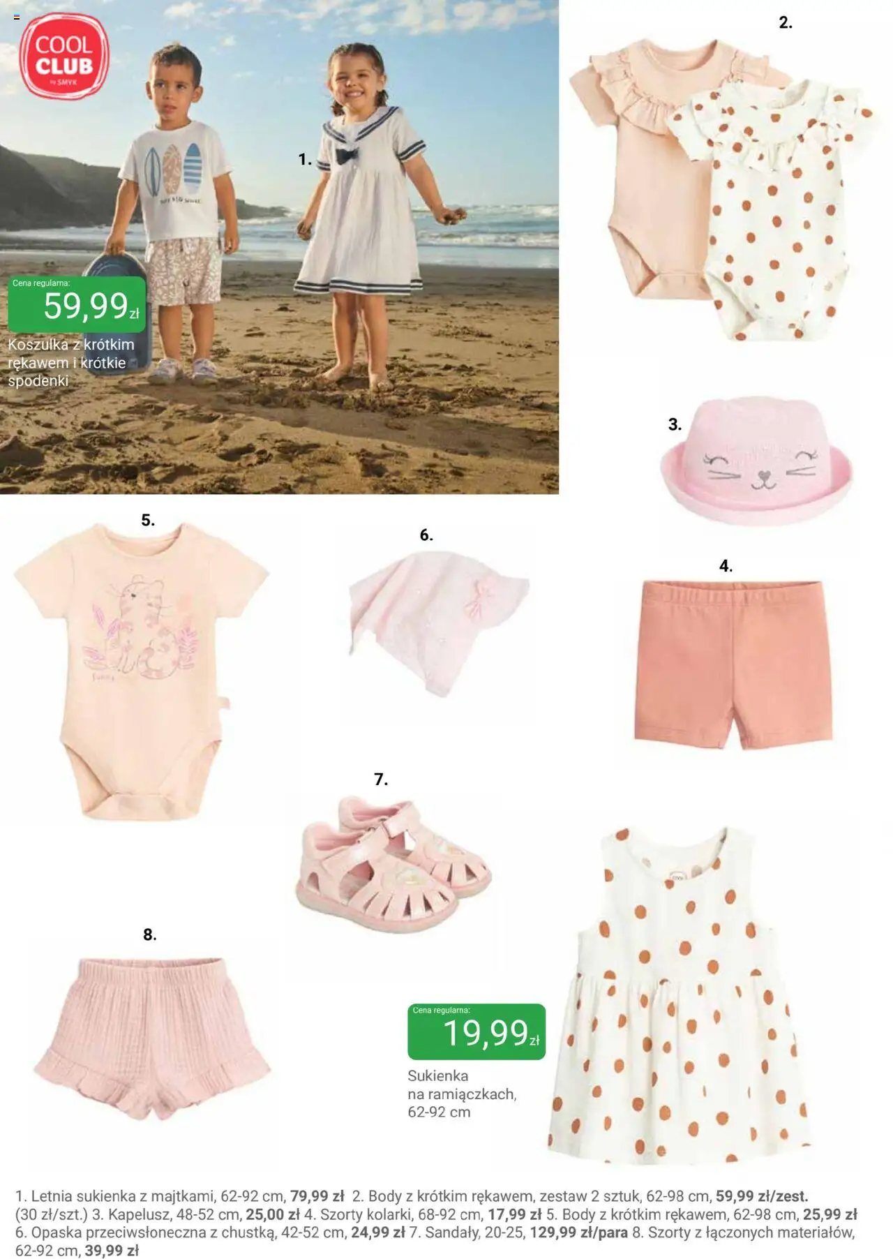 Smyk Gazetka od 17.06.2025 | Strona: 50 | Produkty: Szorty, Spodenki, Sukienka, Body