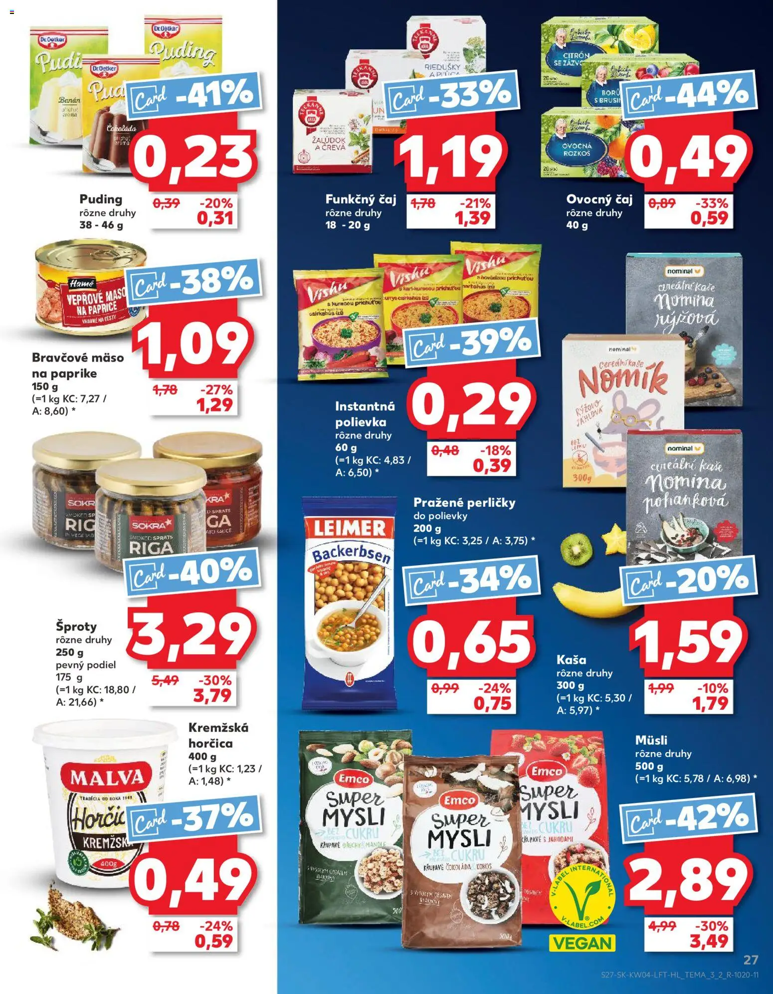 Nové Kaufland akcie – leták je platný od 22.01.2026 | Strana: 27 | Produkty: Čaj, Puding, Čokoláda, Teekanne