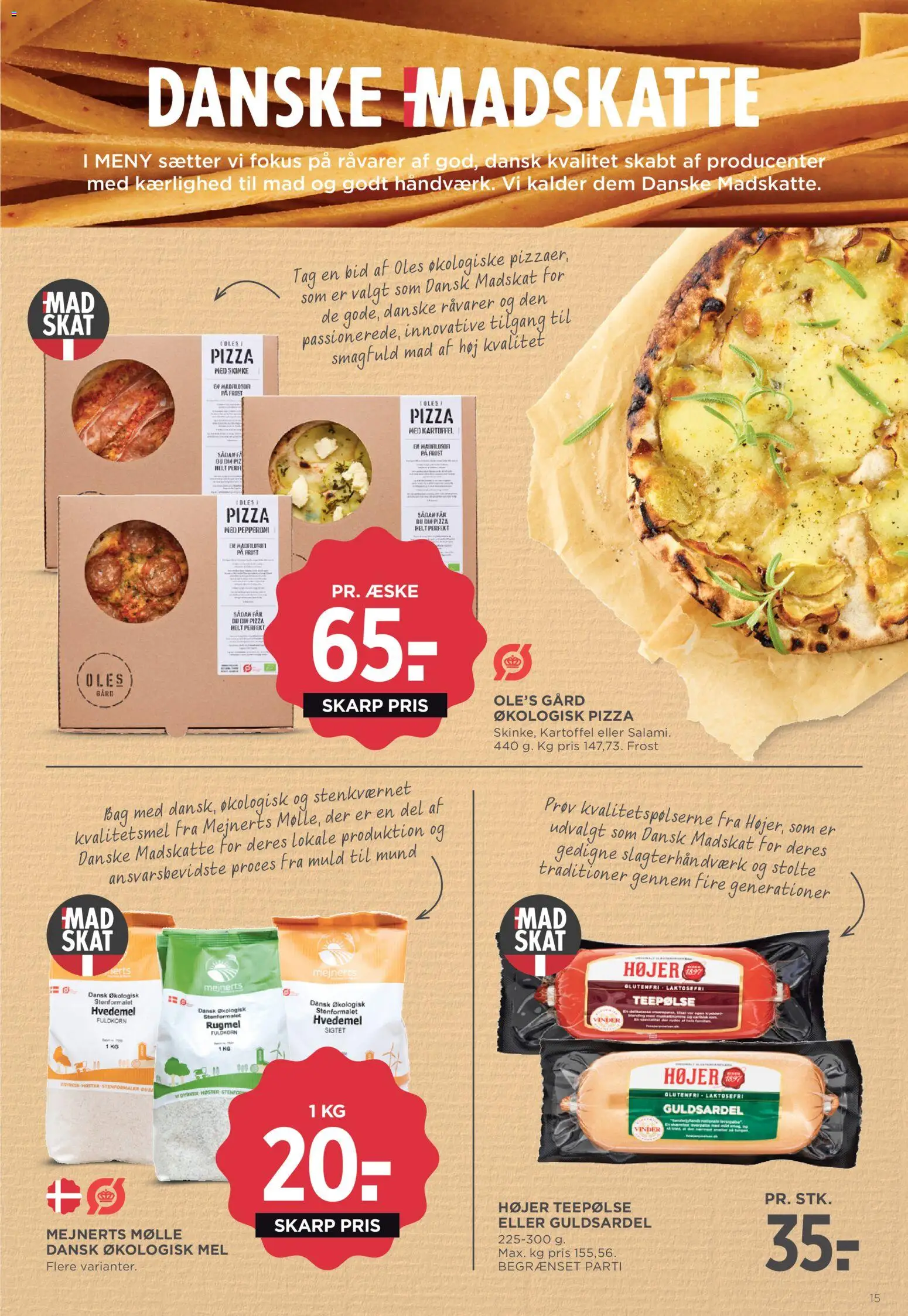 Meny tilbudsavis – gyldig fra 23.01.2026 | Side: 21 | Produkter: Pizza, Hvedemel, Mel, Søm
