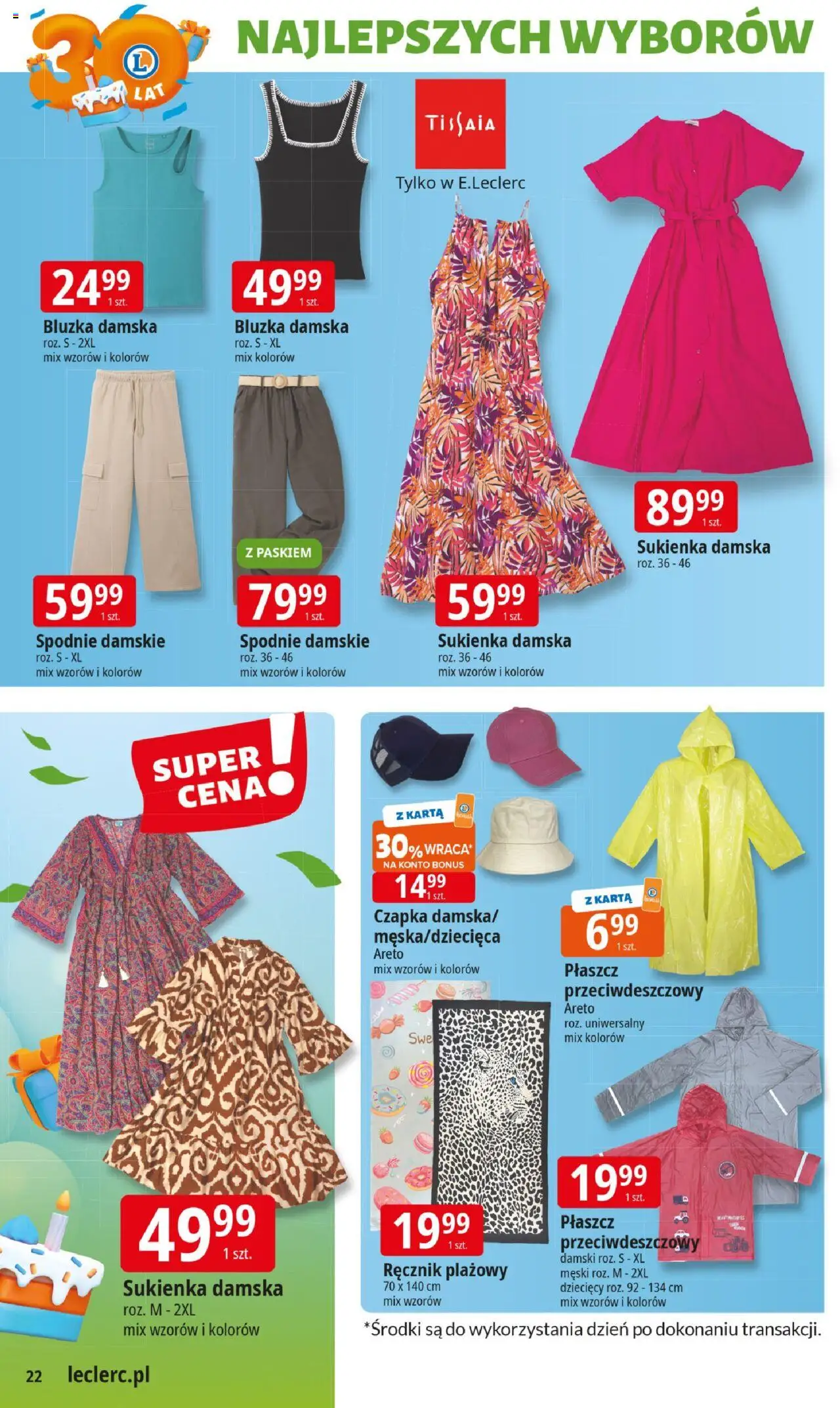E.Leclerc Gazetka - Kłodzko od 10.06.2025 | Strona: 22 | Produkty: Karta, Bluzka, Spodnie, Czapka