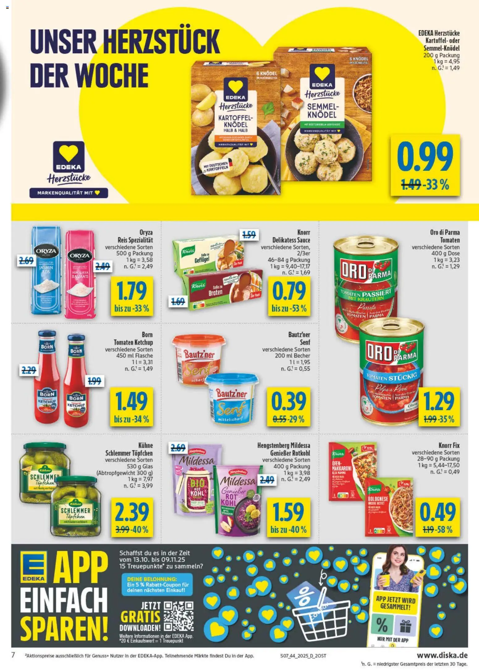 Diska - Diska Angebote Sachsen-Thüringen KW44 – gültig ab 27.10.2025 | Seite: 7 | Produkte: Rotkohl, Knorr, Kartoffeln, Ketchup