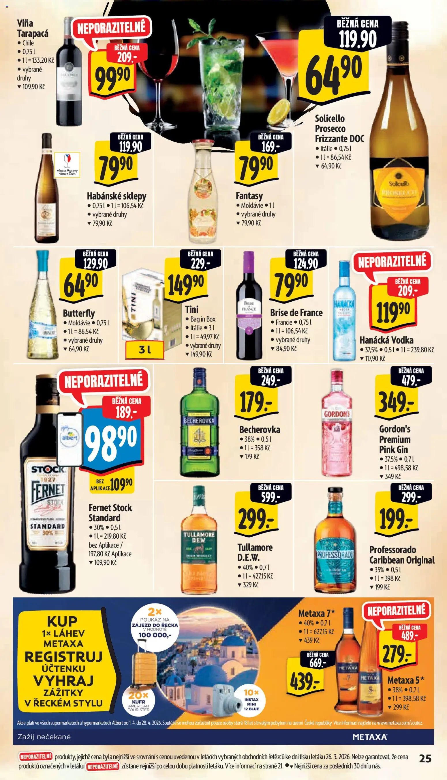 Albert leták - Supermarket od 01.04.2026 | Strana: 33 | Produkty: Box, Habánské sklepy, Fernet, Láhev