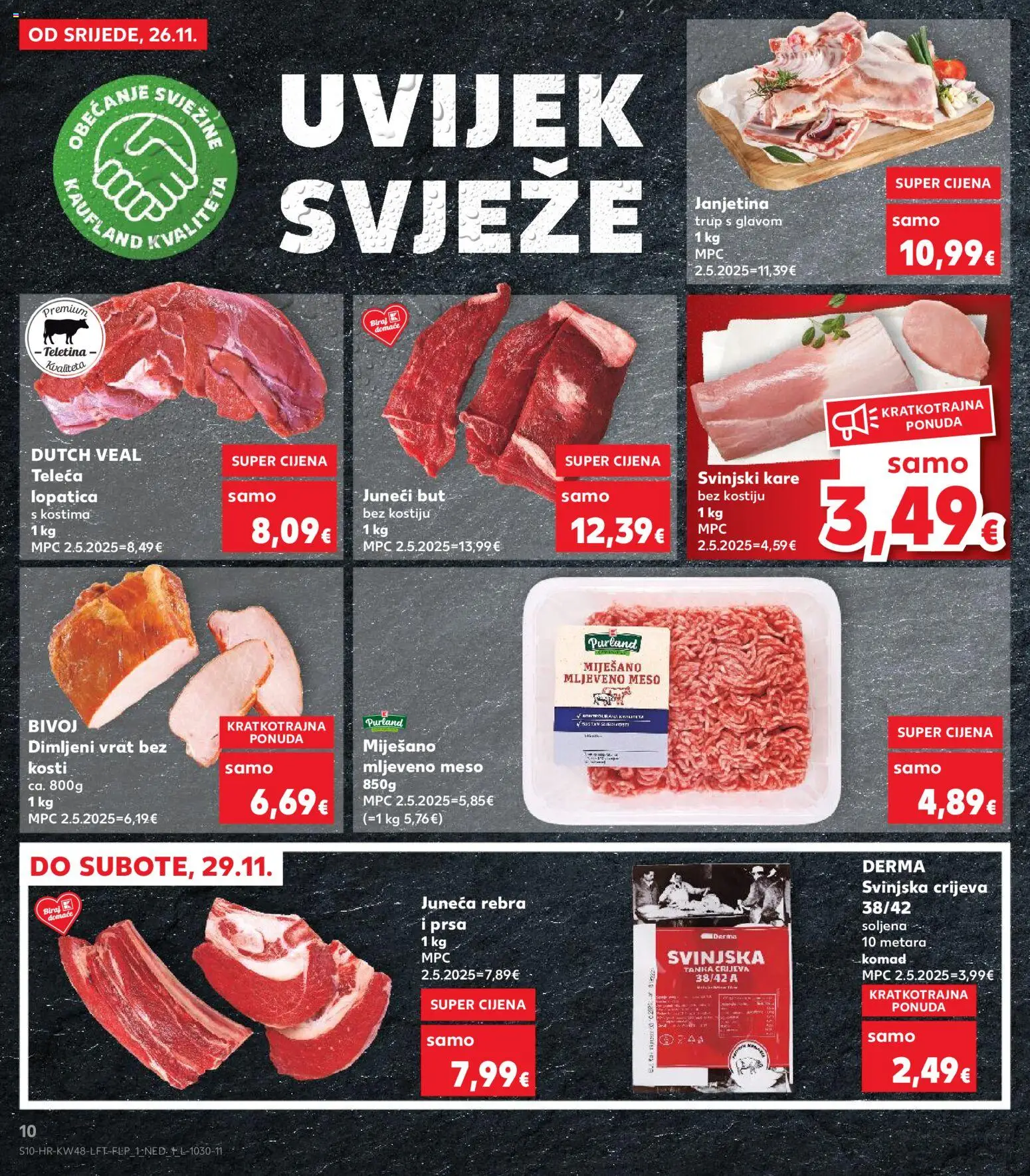 Kaufland katalog | vrijedi od 26.11.2025 | Stranica: 10 | Proizvodi: Janjetina, Juneći but, Meso, Mljeveno meso