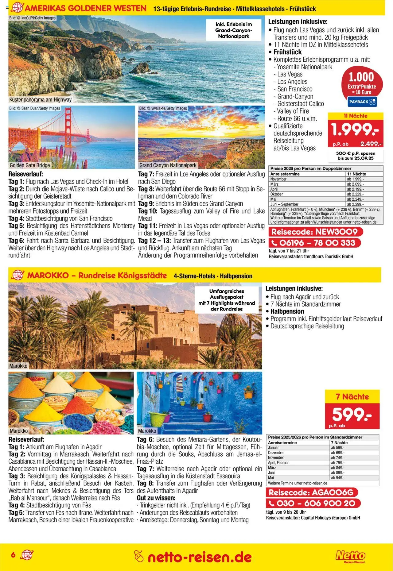 Netto Reisen Prospekt 	 - gültig ab dem 28.08.2025 | Seite: 6