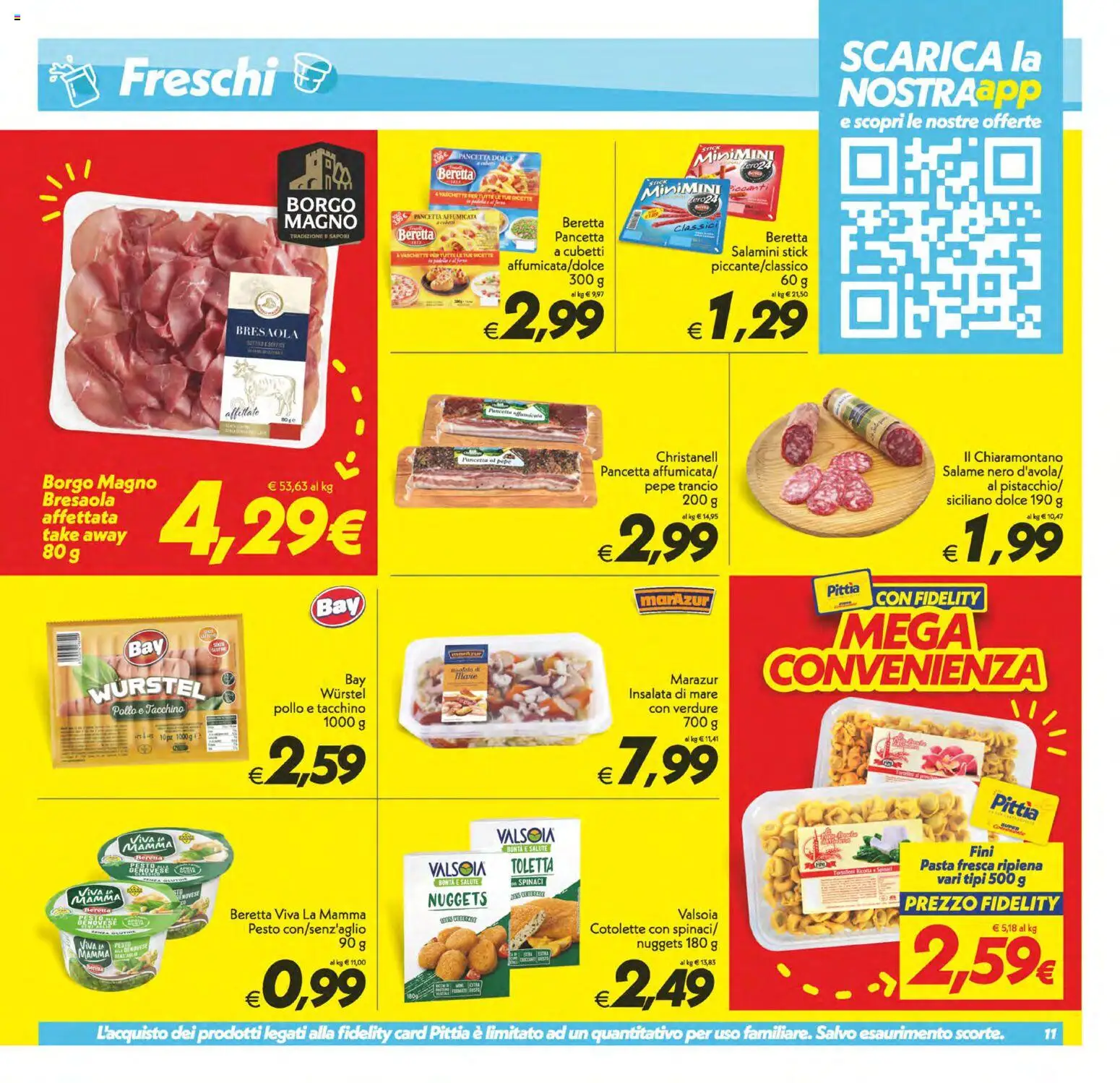 Volantino SuperConveniente del 03.02.2026 | Pagina: 11 | Prodotti: Pollo, Tacchino, Wurstel, Pesto