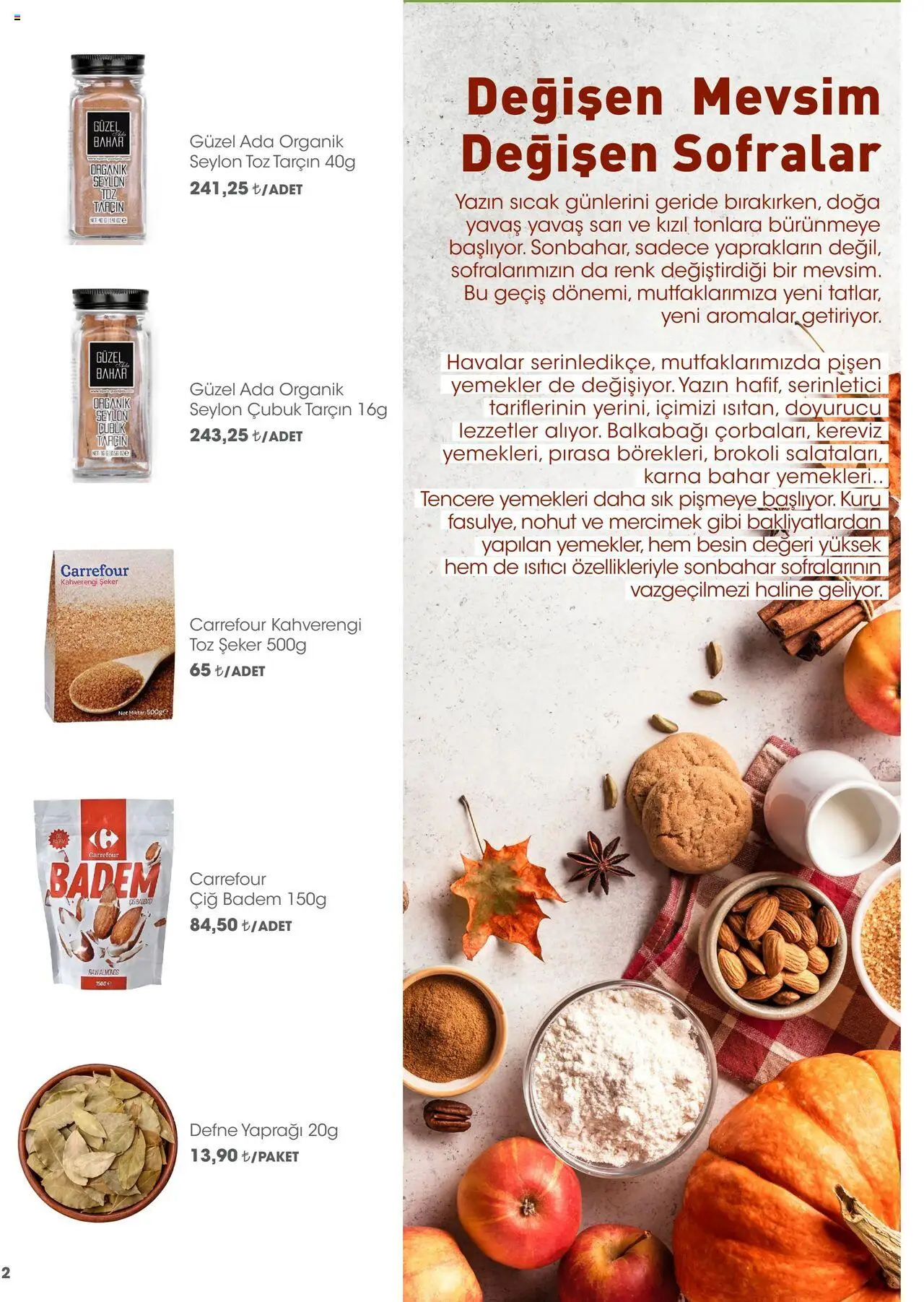 CarrefourSA  Gurme  - 01.10.2025 tarihinden itibaren geçerlidir | Sayfa: 2 | Ürünler: Ravioli, Tarçın, Şeker, Defne