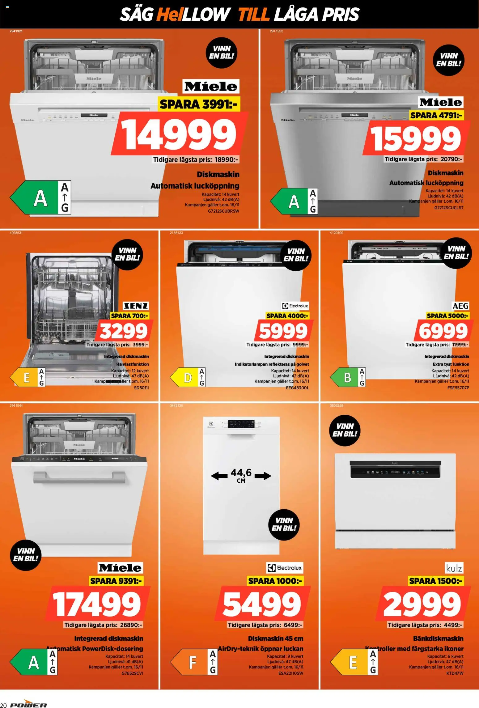 Power reklamblad aktuell från 27.10.2025 | Sida: 20 | Produkter: Galler, Kuvert, PC, Bänkdiskmaskin