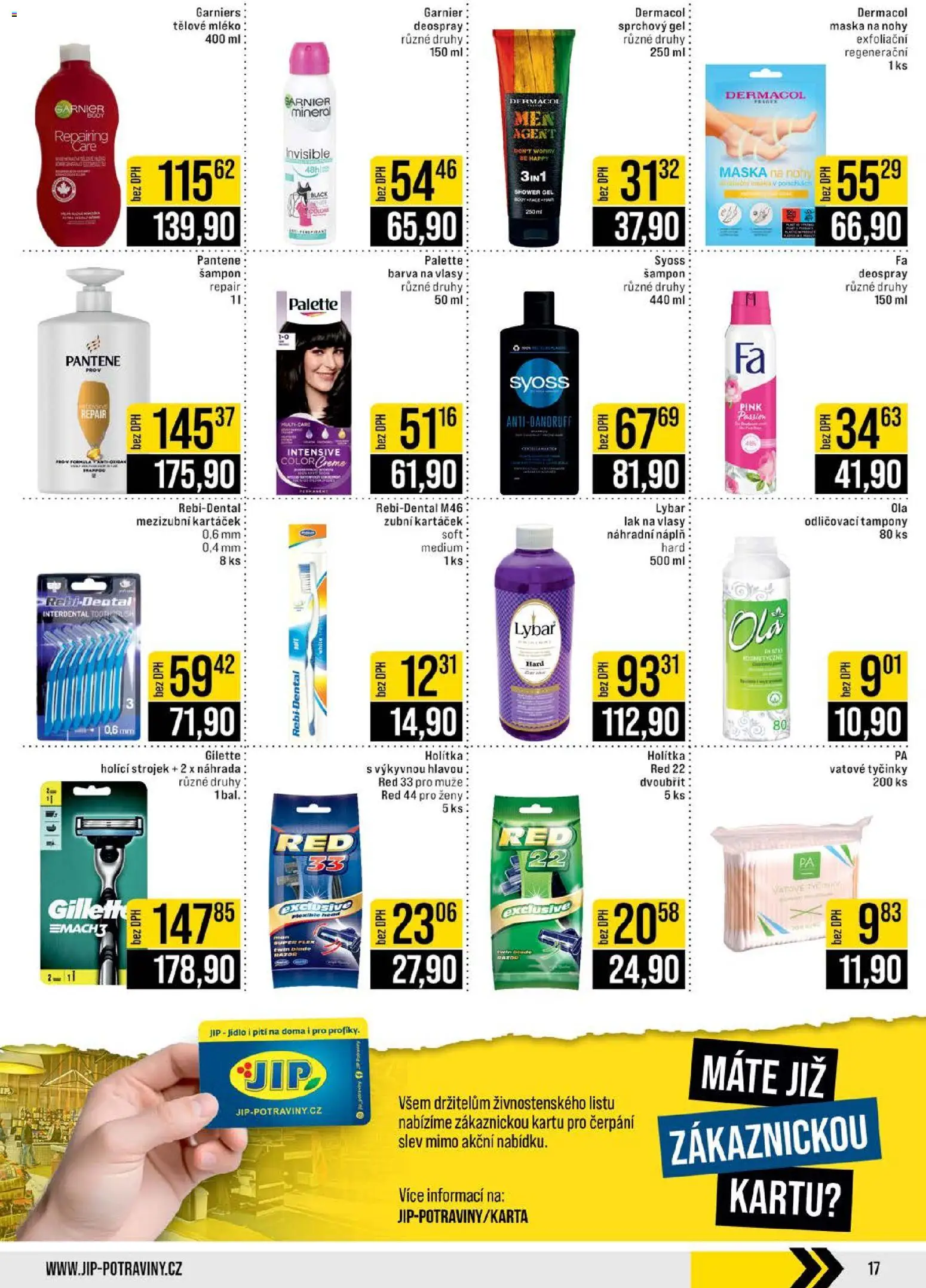 Jip leták - Cash & Carry od 14.01.2026 | Strana: 17 | Produkty: Sprchový gel, Mléko, Tyčinky, Maska