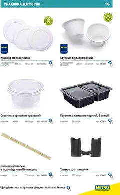 Metro акції дійснийкції з 27.06.2024 | Сторінка: 36 | Товари: Соусник, Крохмаль, Палички, Кришка
