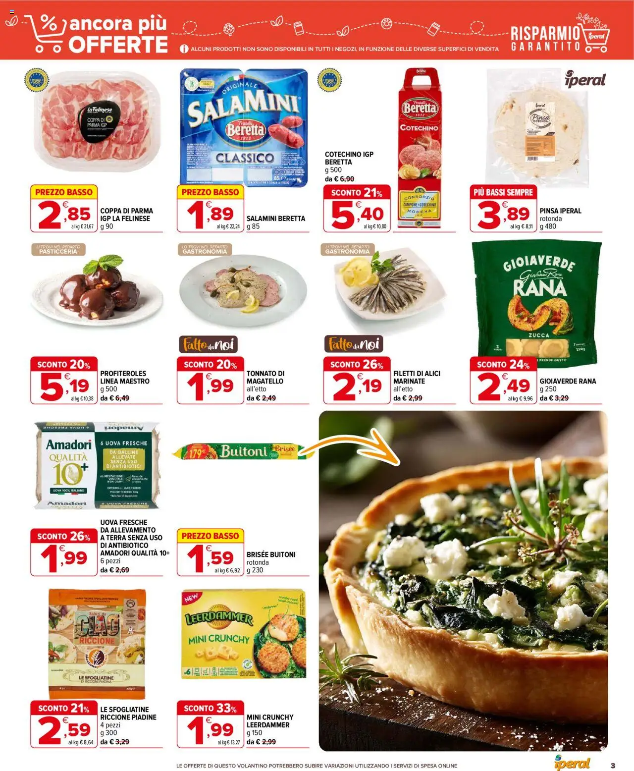 Volantino Iperal del 15.10.2025 | Pagina: 3 | Prodotti: Uova, Piadina, Cotechino, Terra