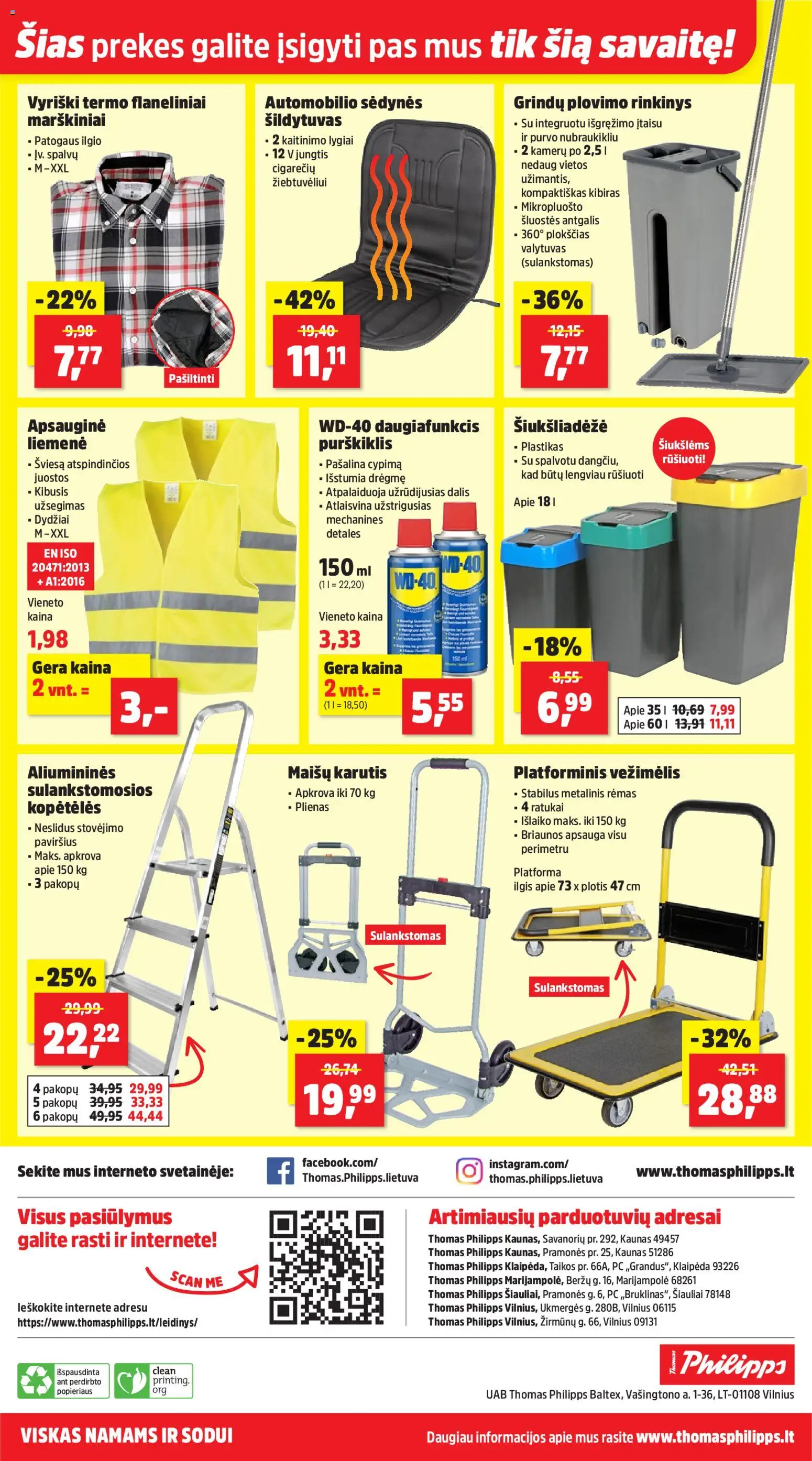 Thomas Philipps akcijos nuo 19.01.2026 | Puslapis: 8 | Prekių: Kopėtėlės, Liemenė, Jungtis, Kibiras