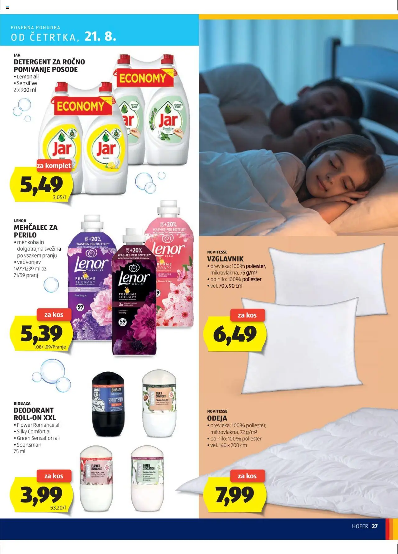 Hofer SI katalog | vrijedi od 14.08.2025 | Stranica: 27 | Proizvodi: Roll on, Lenor