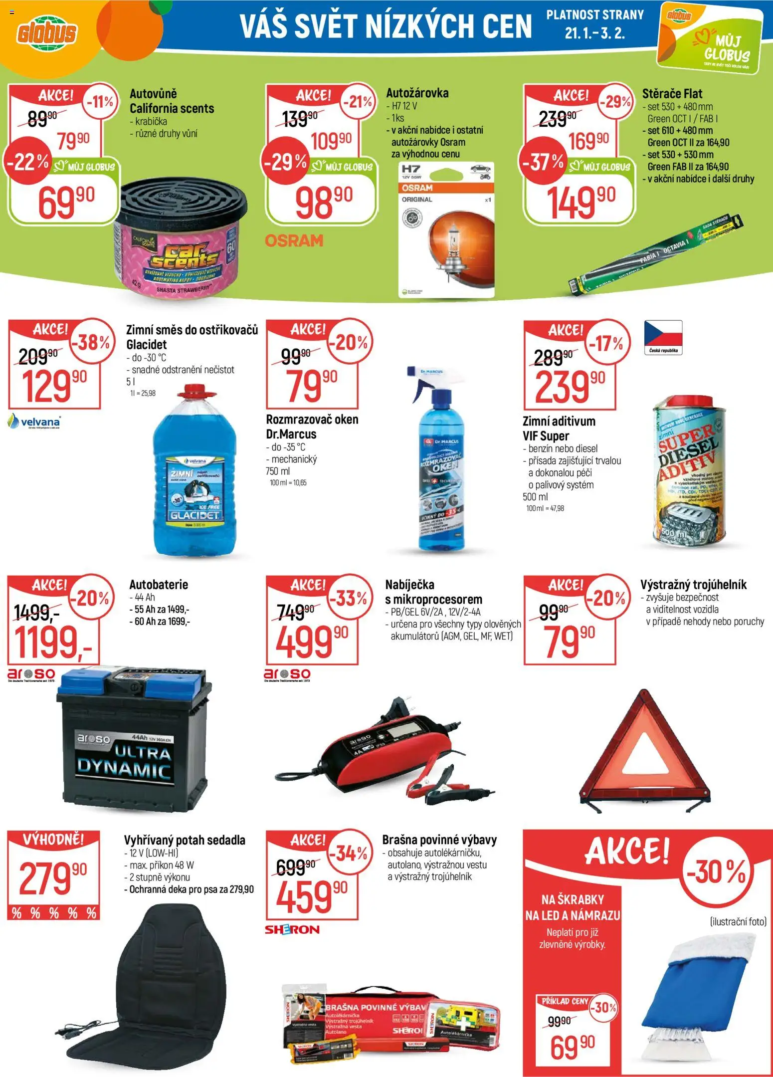Globus leták - Brno od 21.01.2026 | Strana: 29 | Produkty: Globus, Benzín, Stěrače, Deka