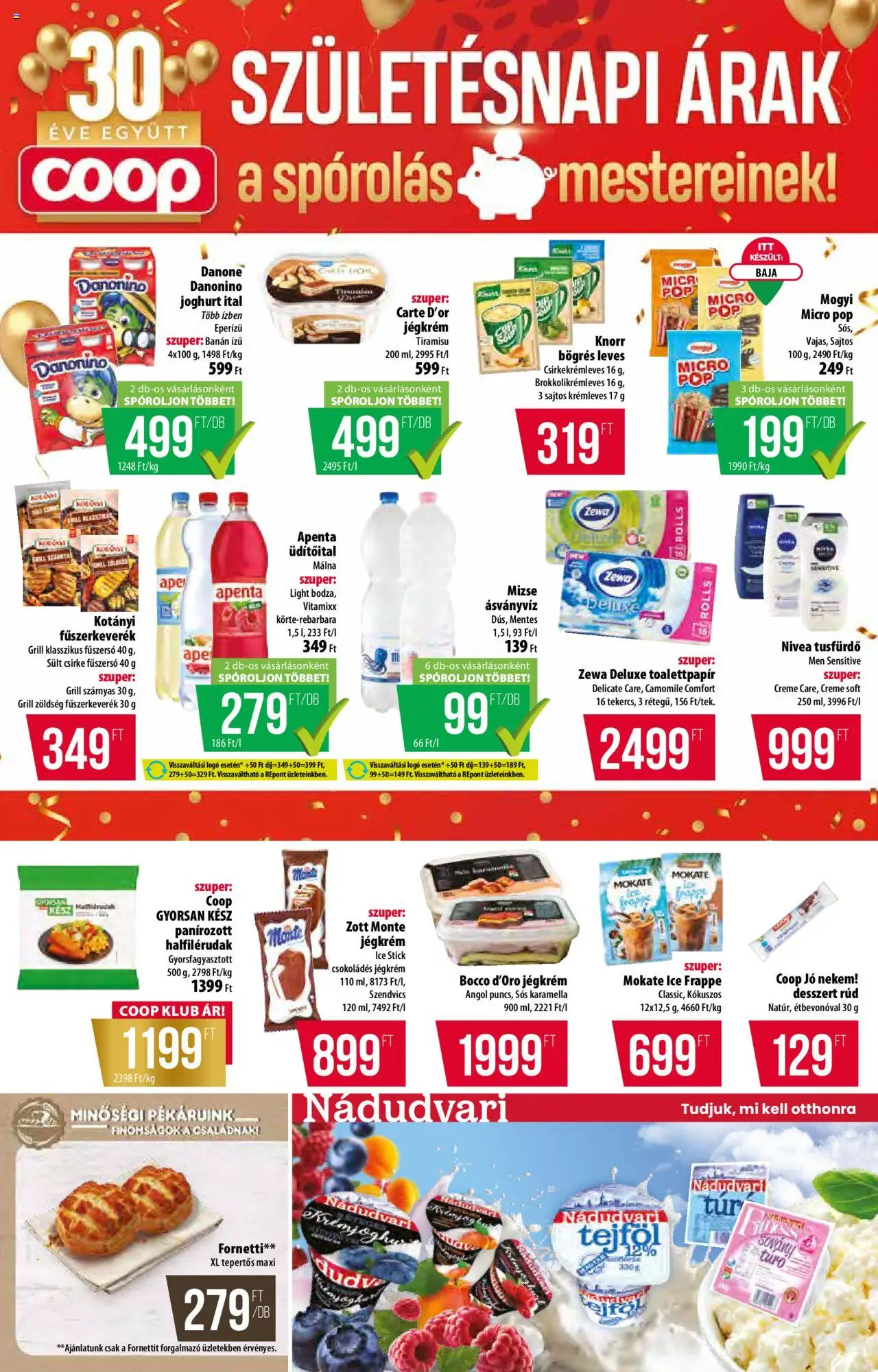 COOP akciós ujság - amely érvényes a következő dátumtól: 31.07.2025 | Oldal: 3 | Termékek: Málna, Tiramisu, Grill, Banán