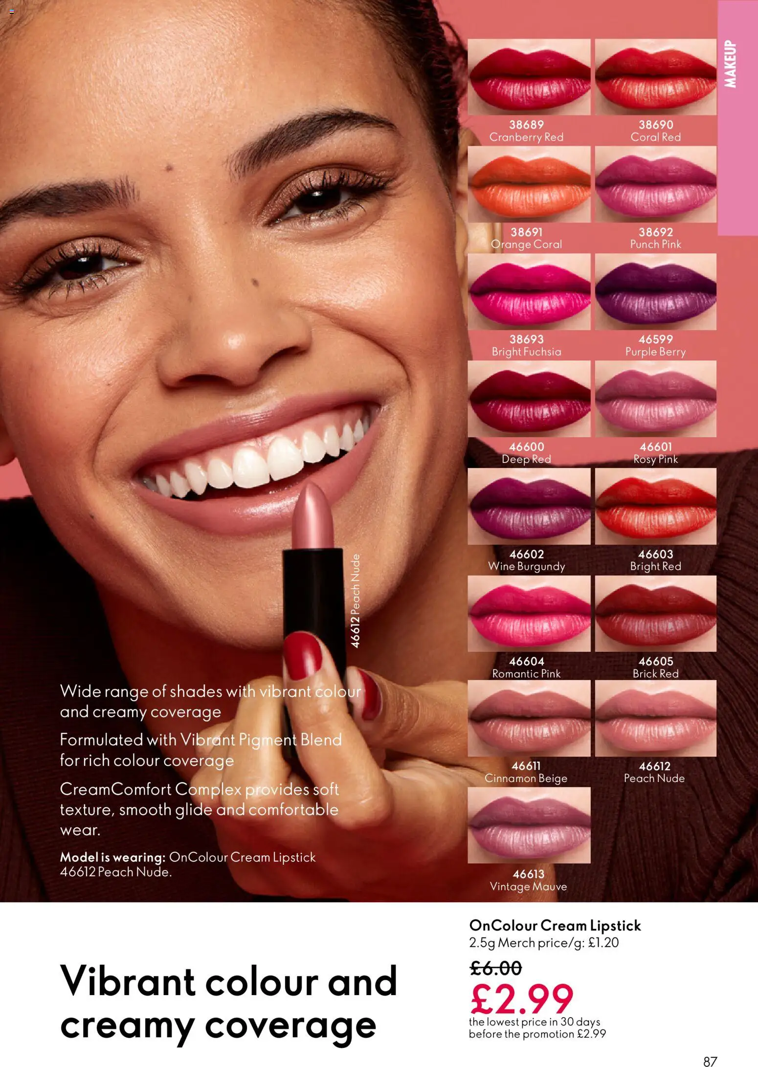 {H1} | Page: 87 | Products: Lipstick, Wine, Cream, Orange