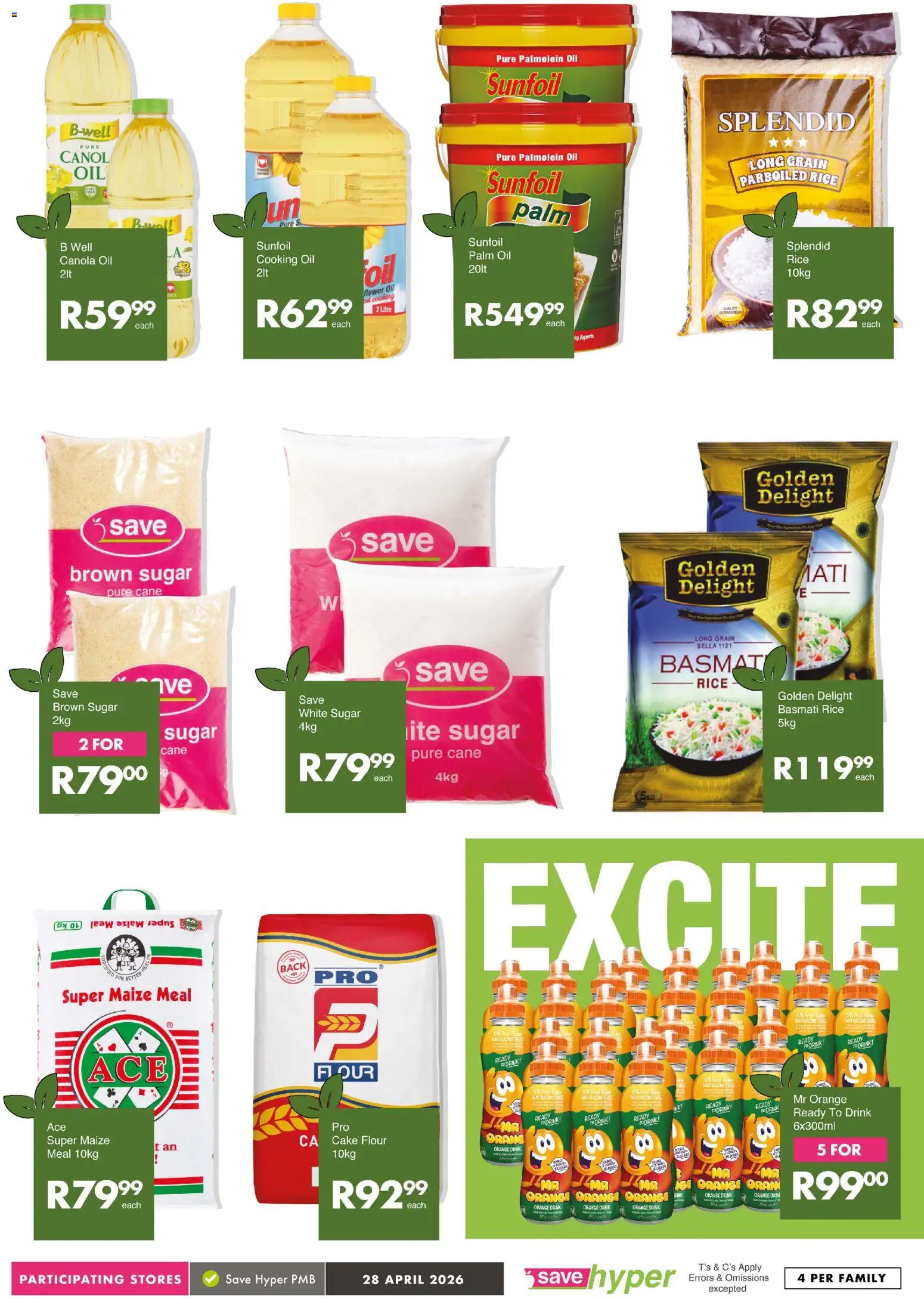 New Save catalogue – valid from 28.04.2026 | Page: 10 | Products: Cake, Oil, Juice, Rice