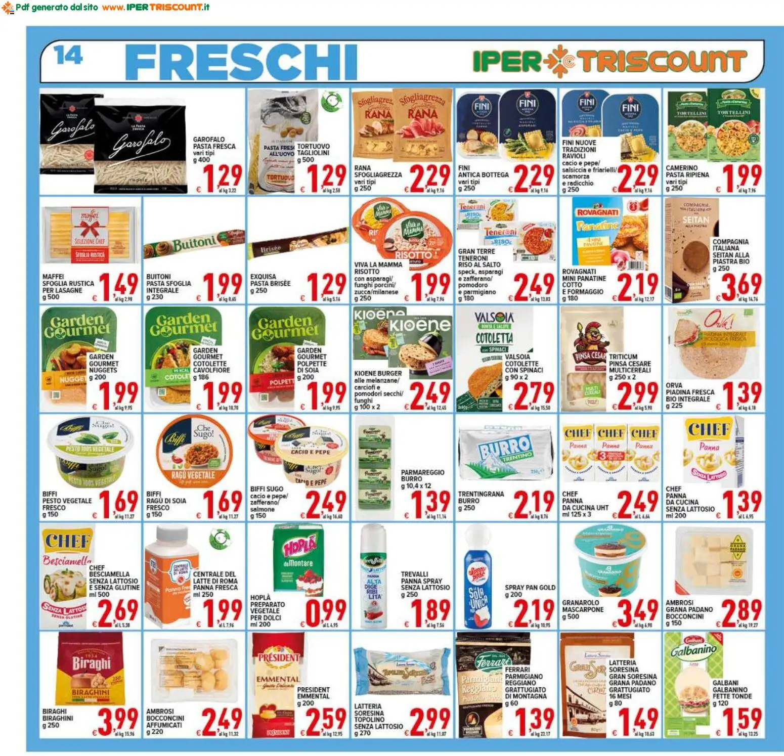 Volantino Ipertriscount del 06.03.2026 | Pagina: 14 | Prodotti: Nuggets, Spinaci, Carciofi, Pesto