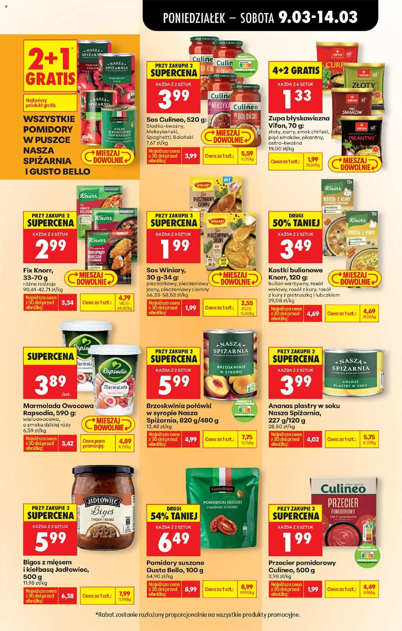 Biedronka gazetka od poniedziałku od 09.03.2026 | Strona: 47 | Produkty: Przecier pomidorowy, Zupa, Ananas, Sos