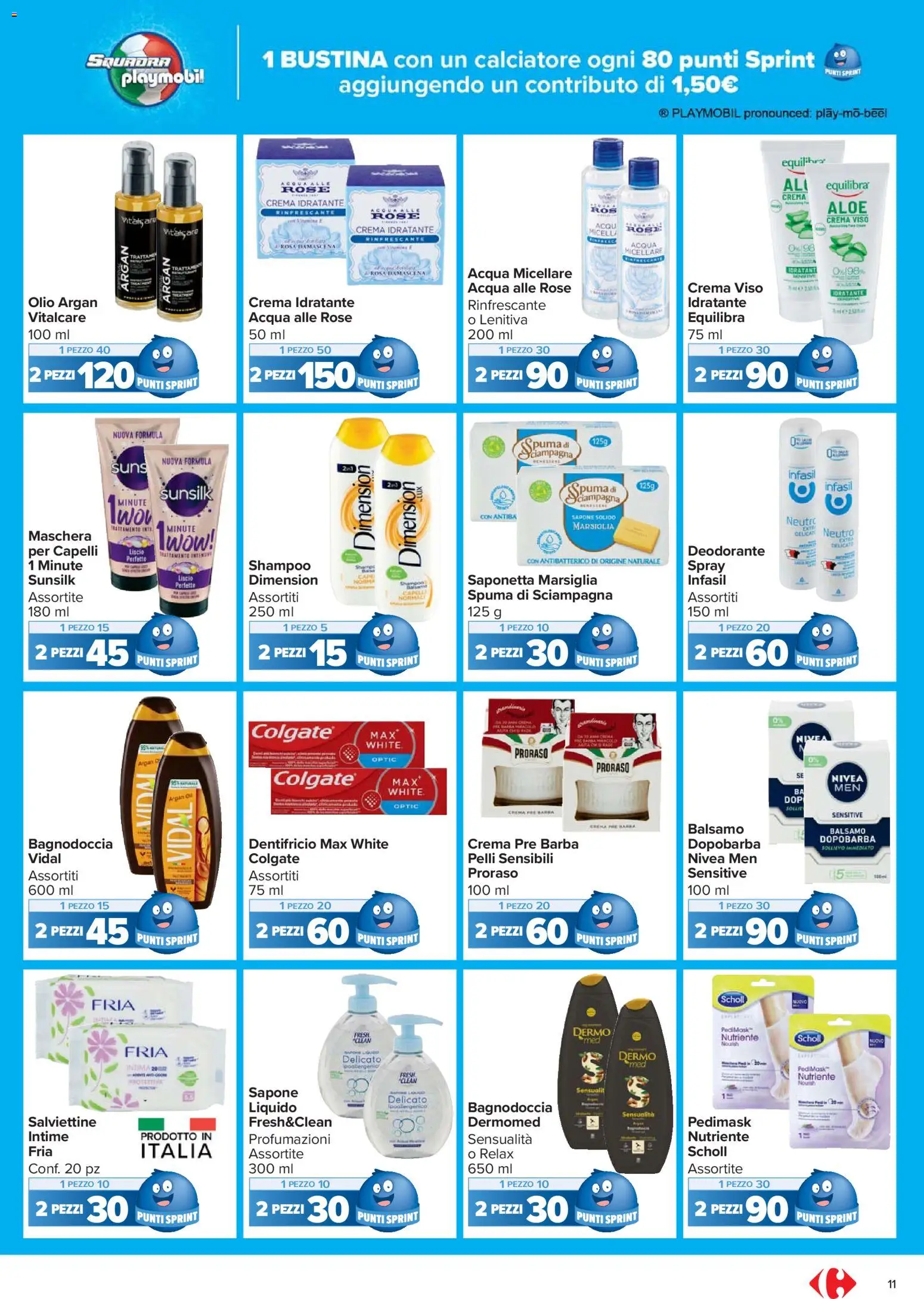 Volantino Carrefour del 02.12.2025 | Pagina: 11 | Prodotti: Balsamo, Acqua micellare, Sapone, Olio
